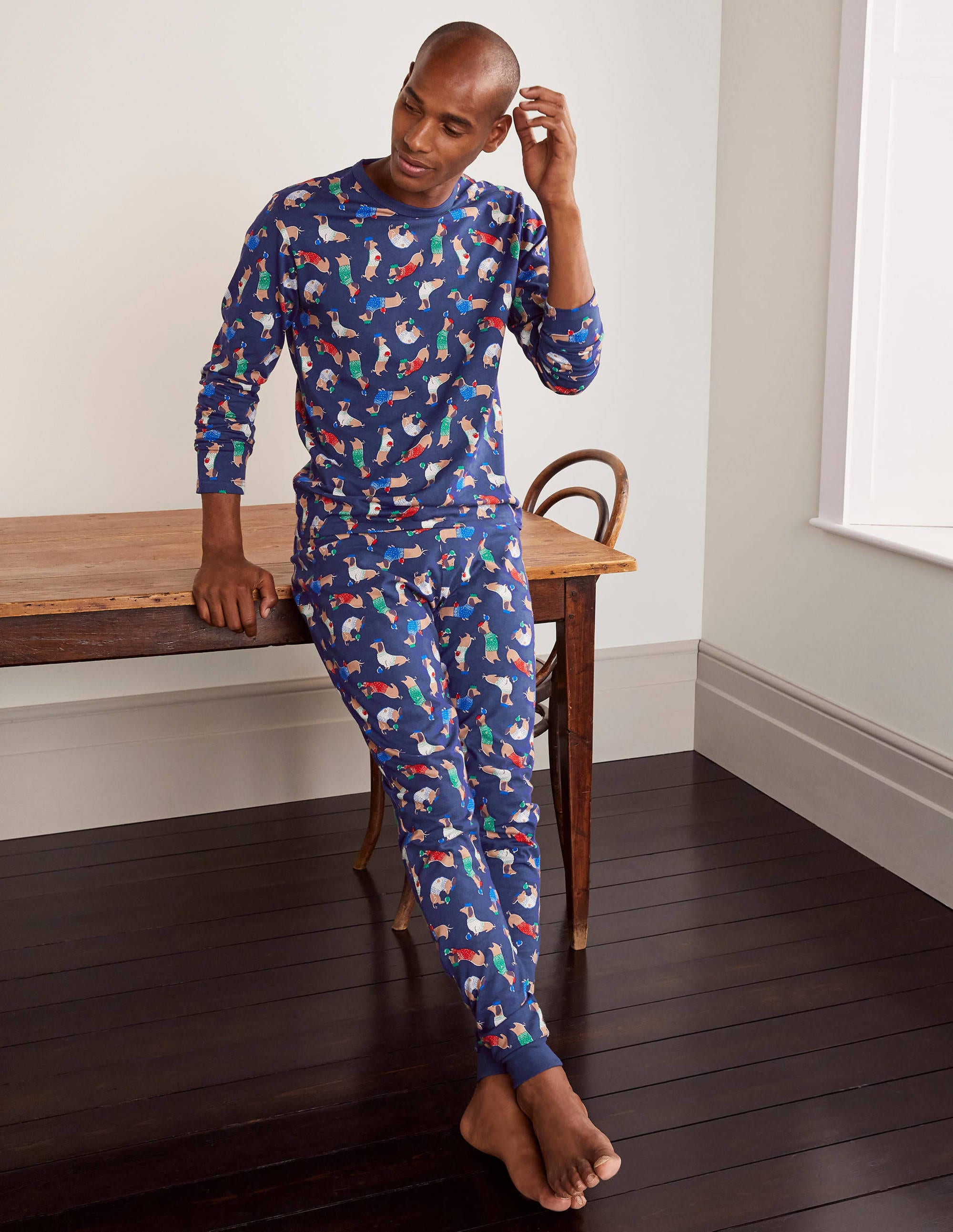 Pyjama en jersey NVY Homme Boden, Navy