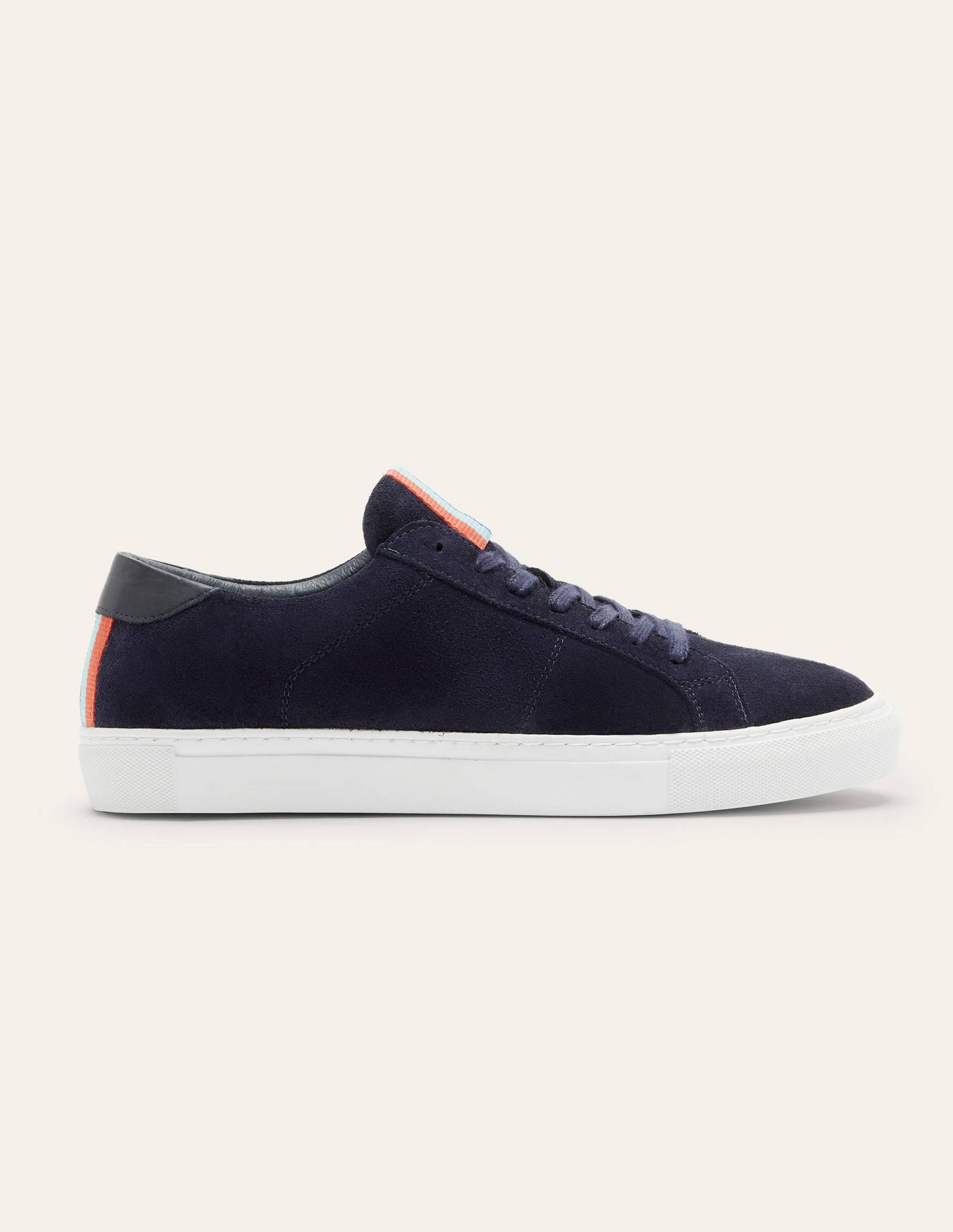 navy leather trainers