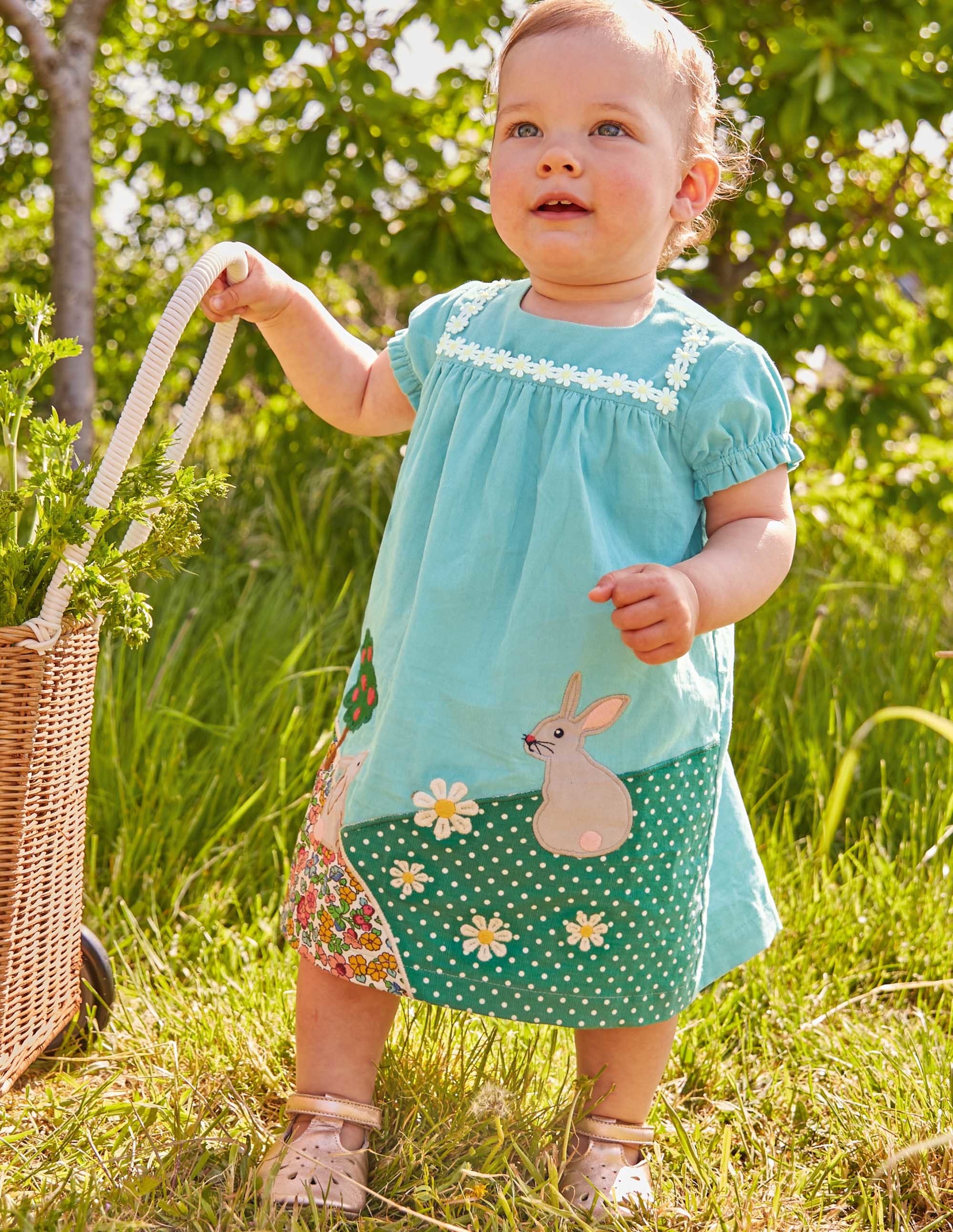 green cord dress