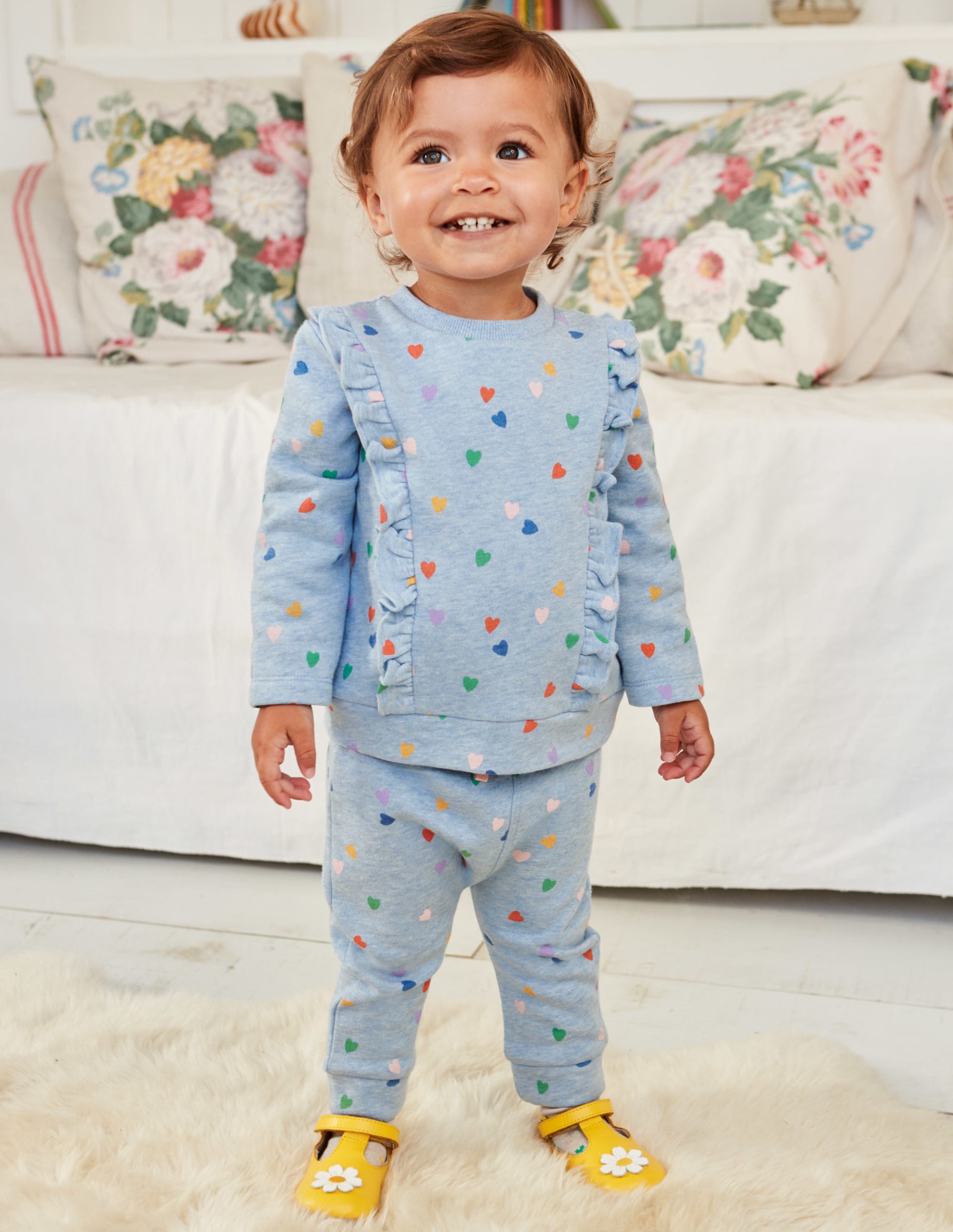 MINI BODEN BABY GIRLS STRIPE COSY COTTON ESSENTIAL JERSEY TROUSERS BRAND NEW