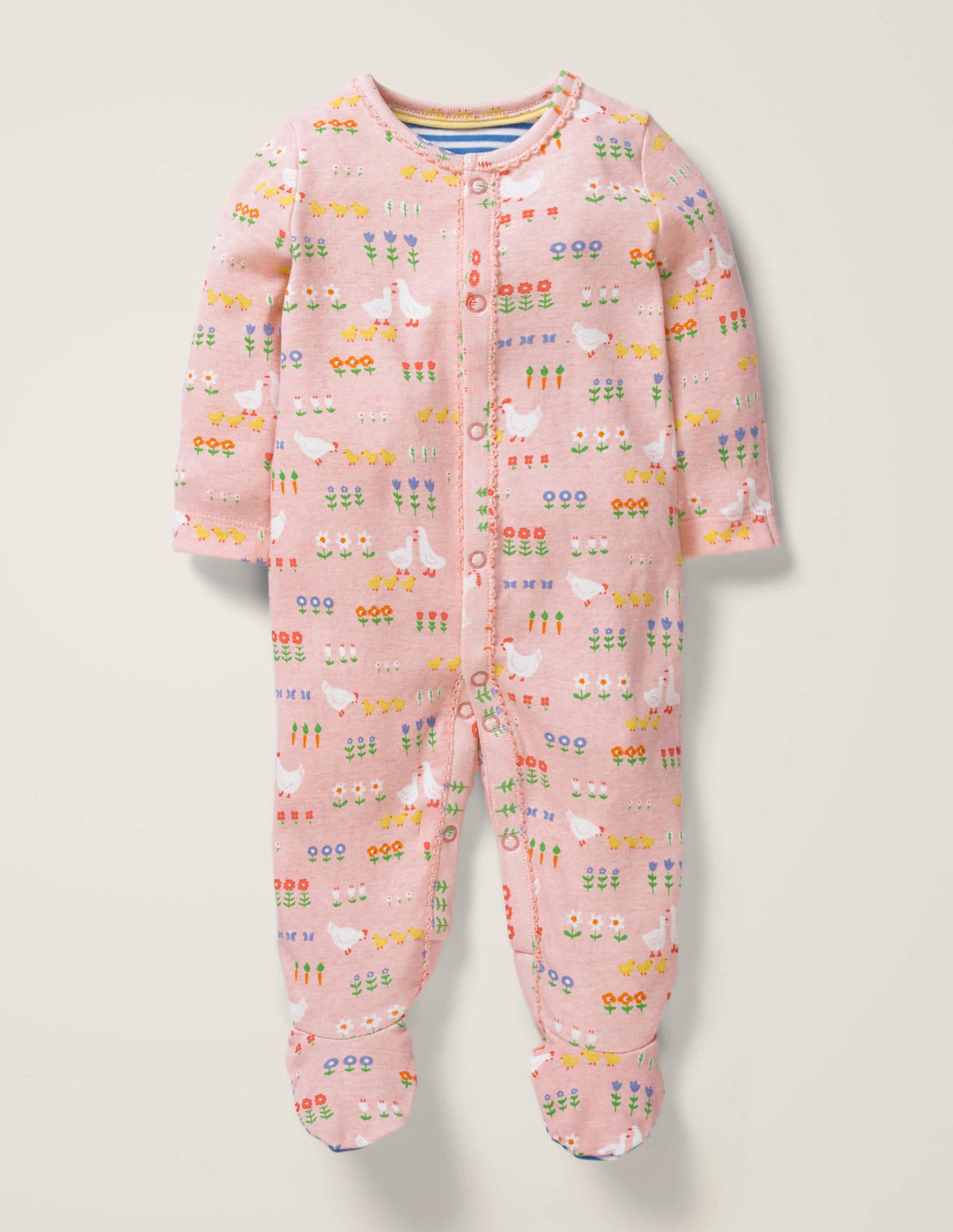 floral baby sleepsuit