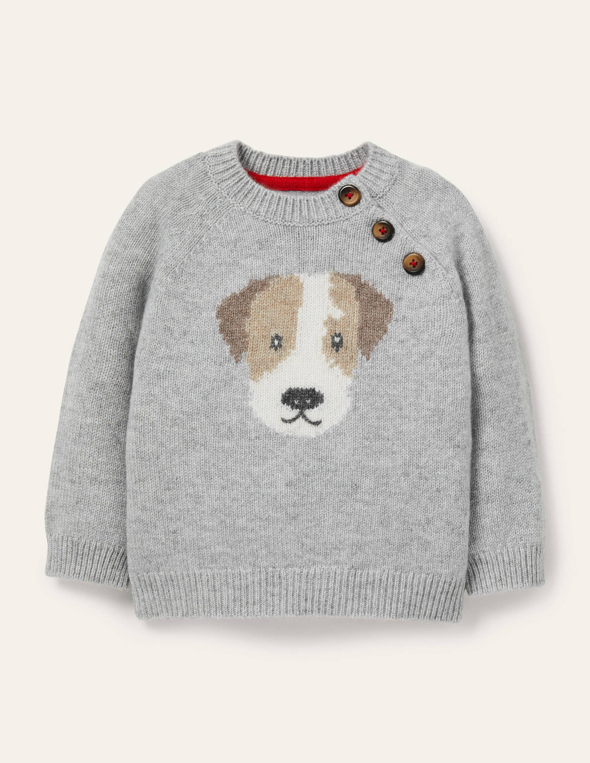 Pull en cachemire Sprout le chien GRY Bébé Boden, Grey