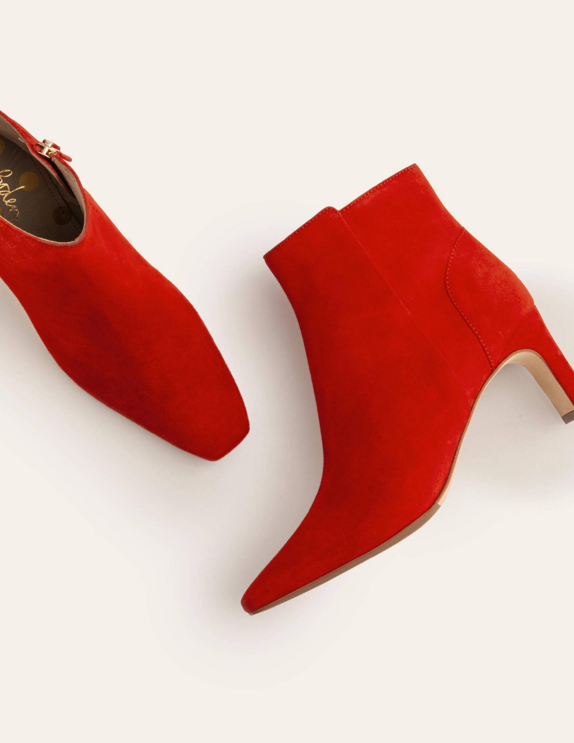 red suede ankle boots low heel