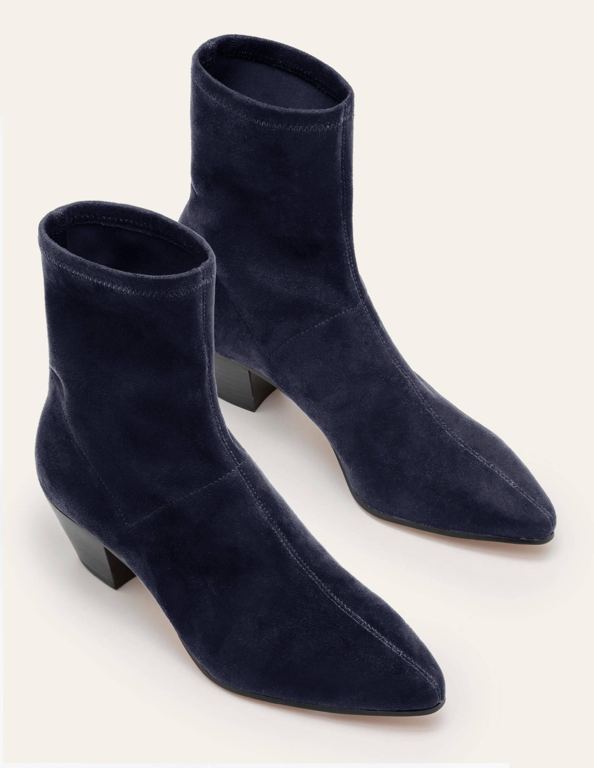 navy stretch boots