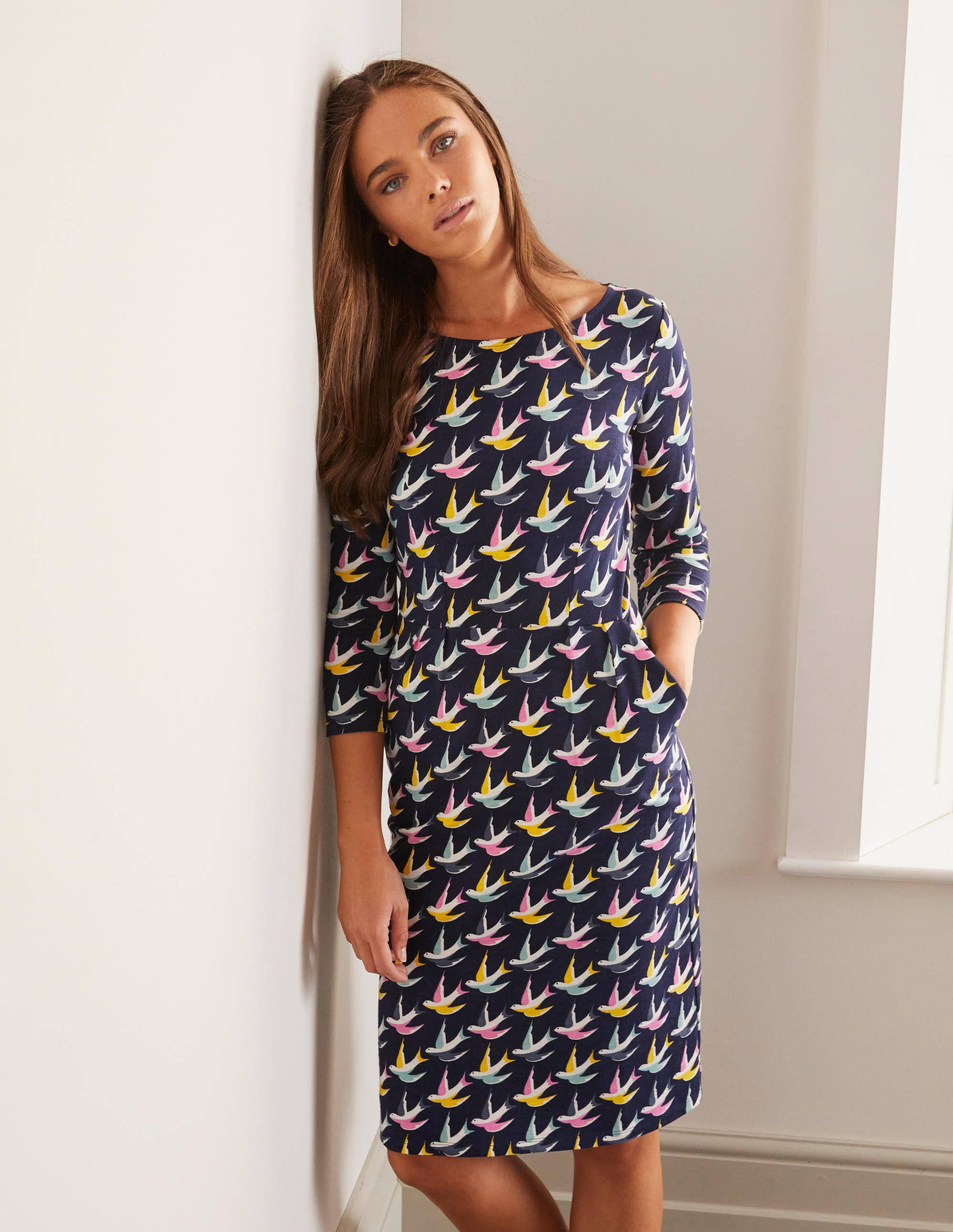 boden black jersey dress