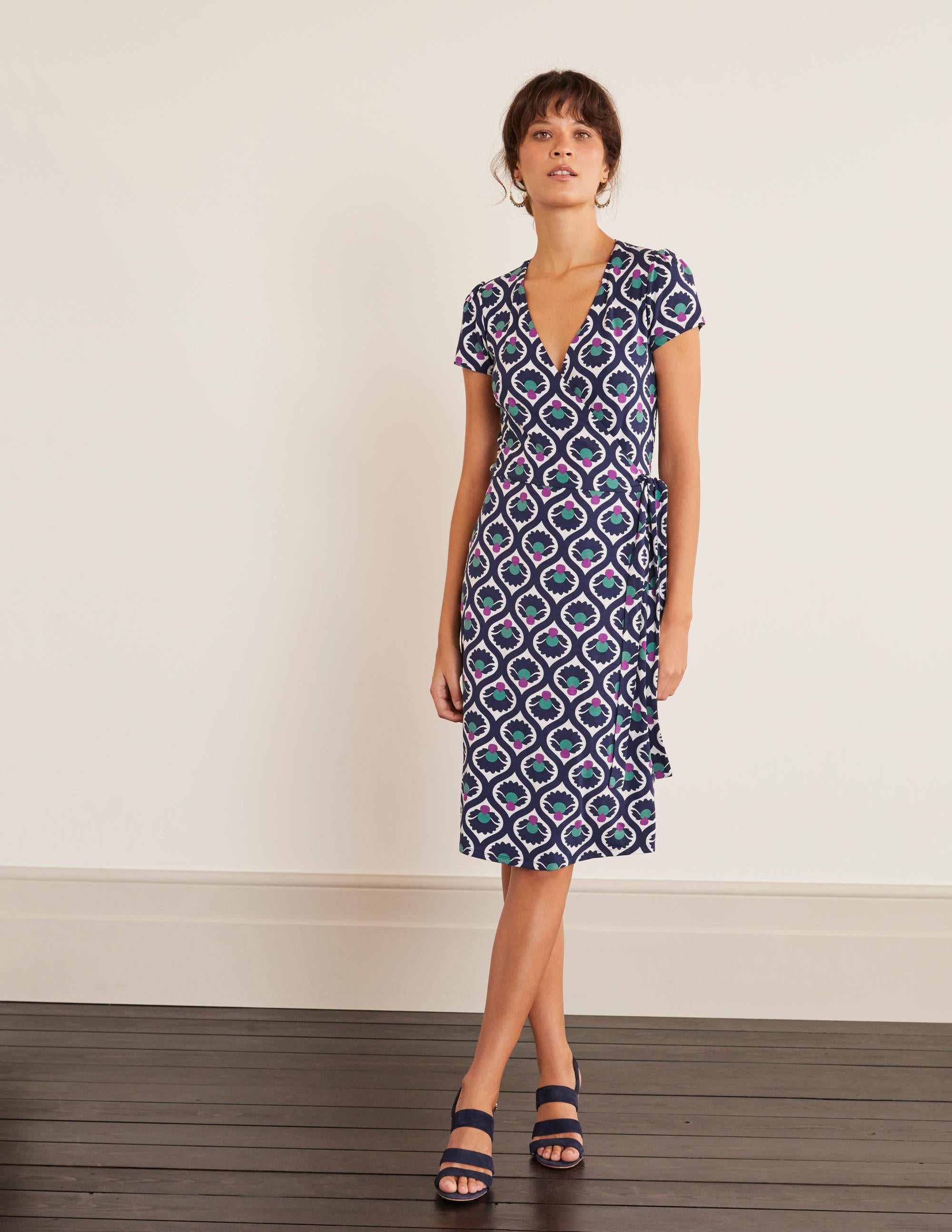 boden navy wrap dress