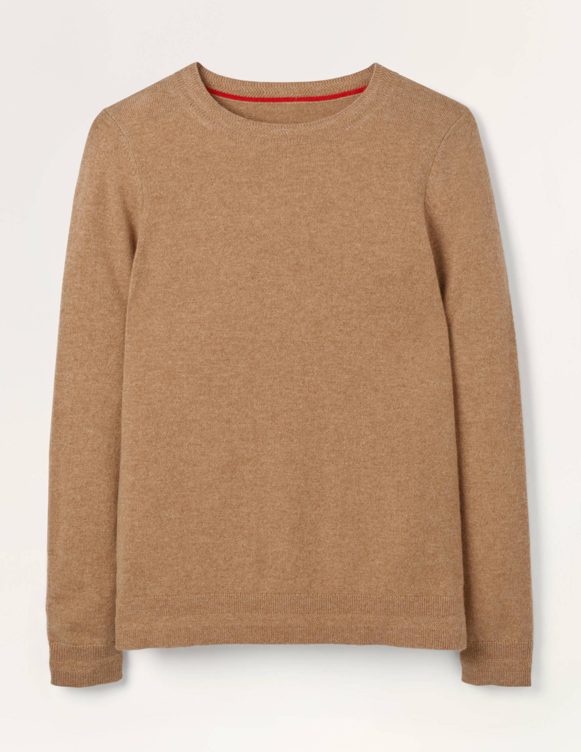 Cashmere Crew Neck Jumper Camel Melange Boden UK