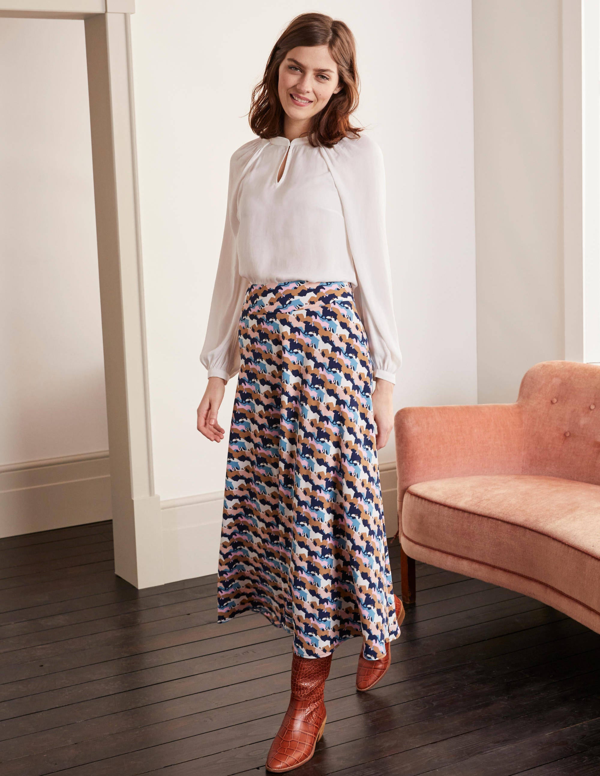 midi skirt navy
