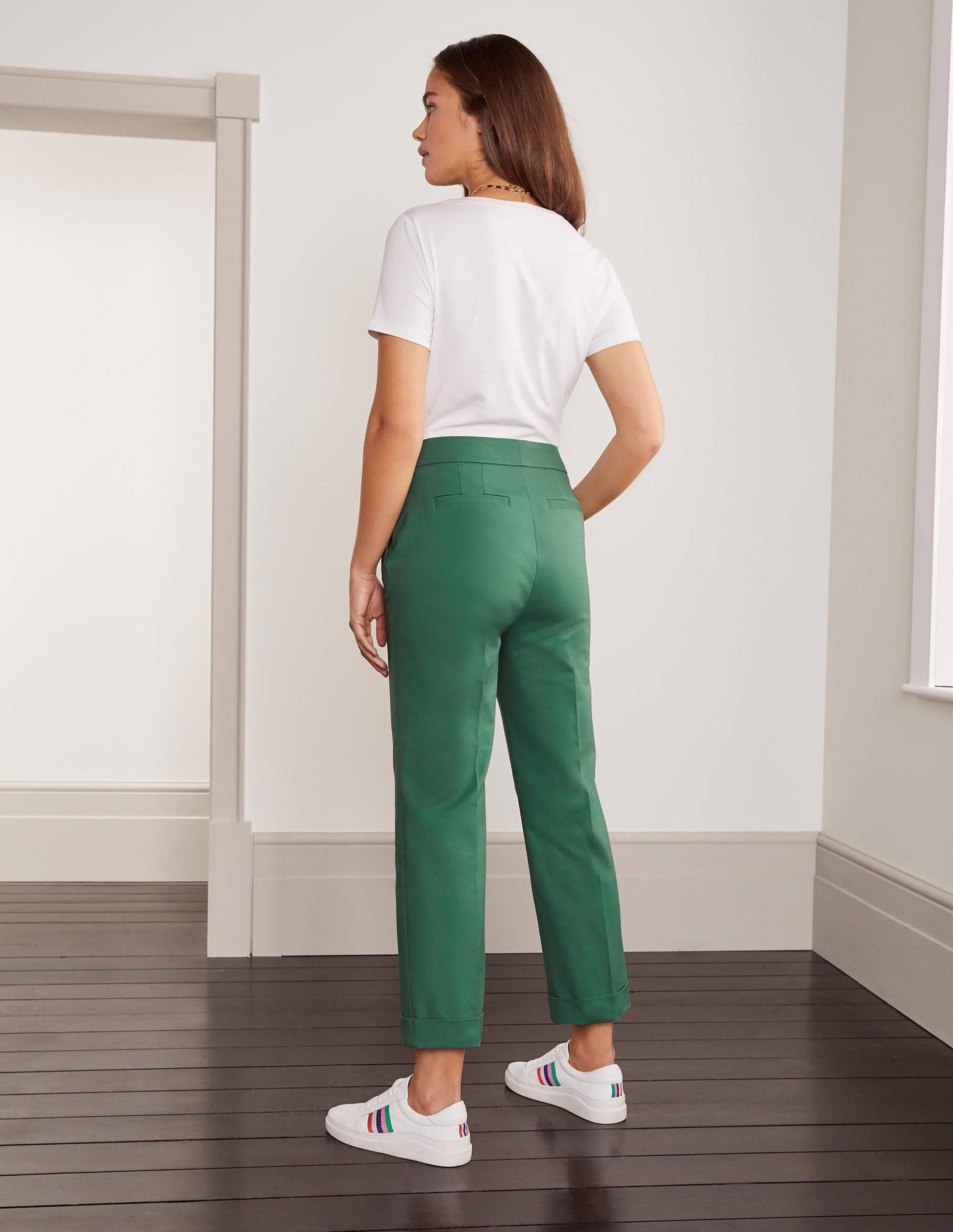 Chatham High Waisted Pants Sage Green Boden US