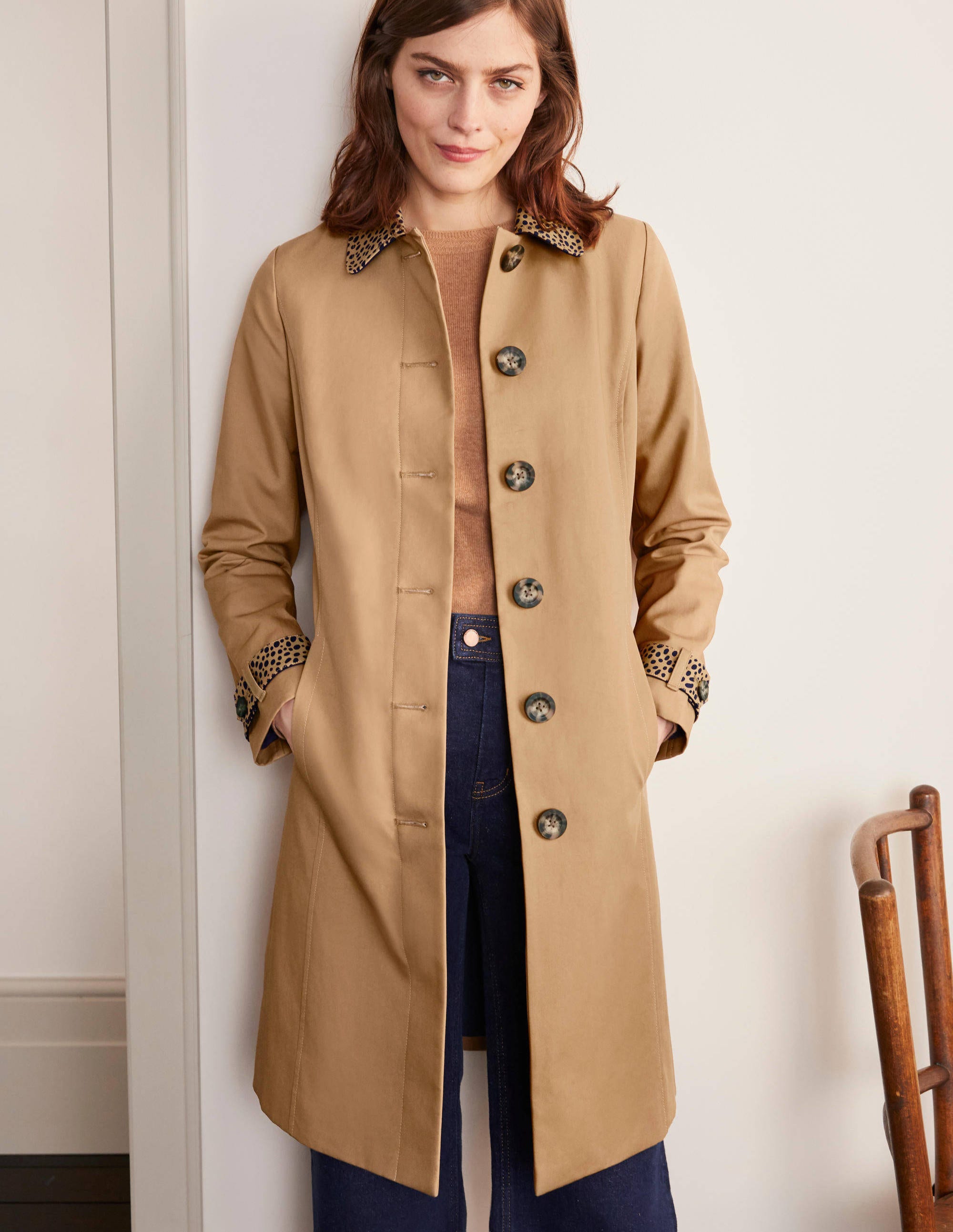 Mark Trench Coat Camel Boden UK