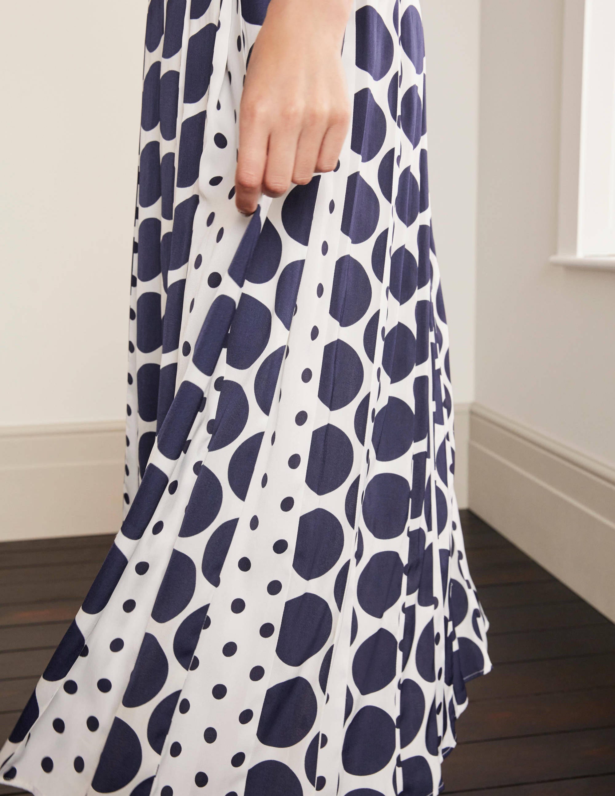 cheryl spot midi dress