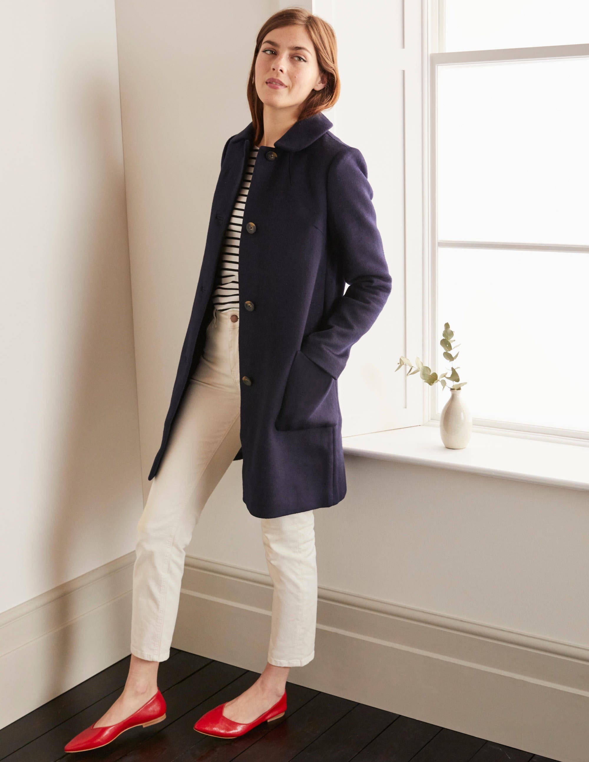 Clifford Coat Navy Boden UK