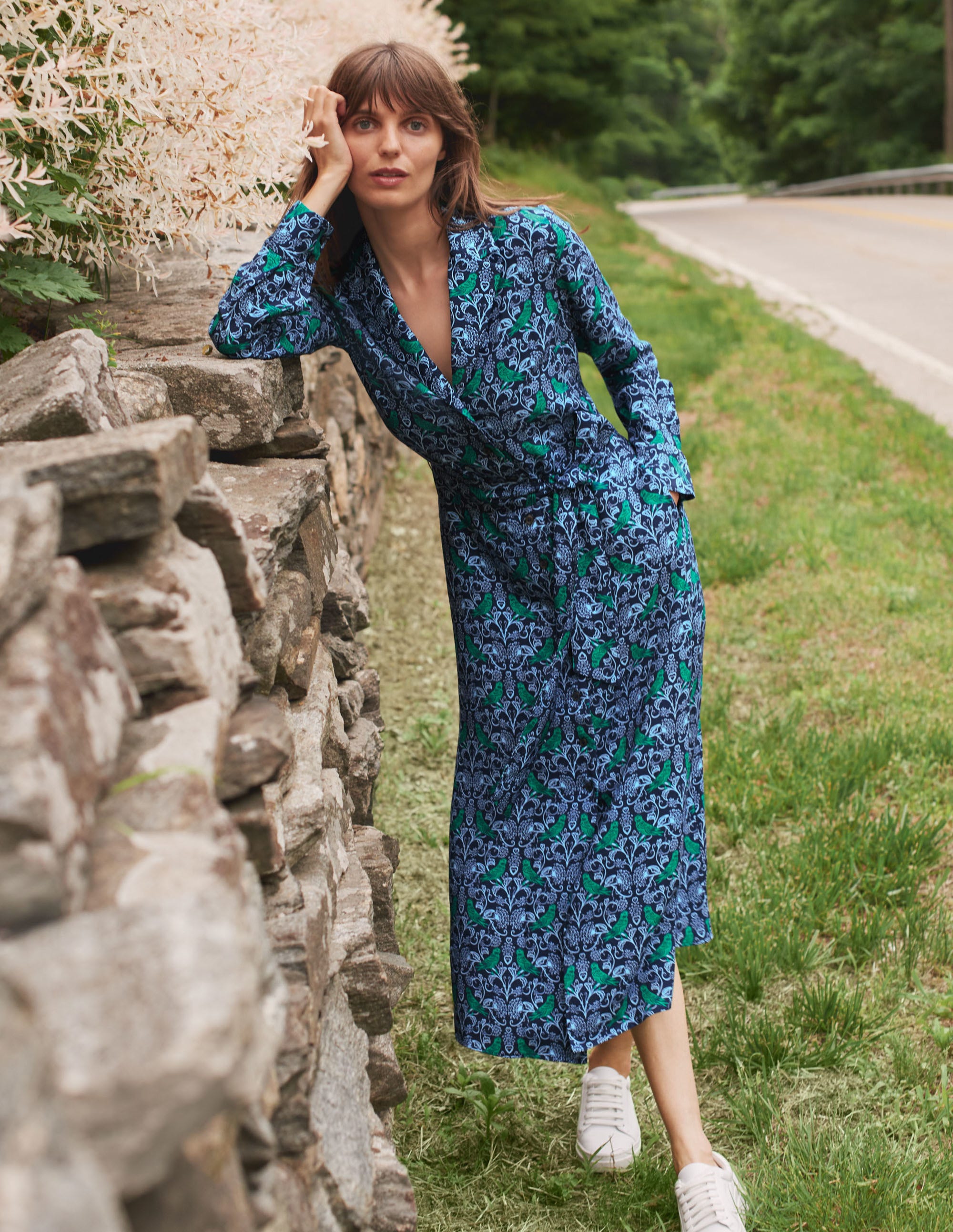 navy blue floaty dress