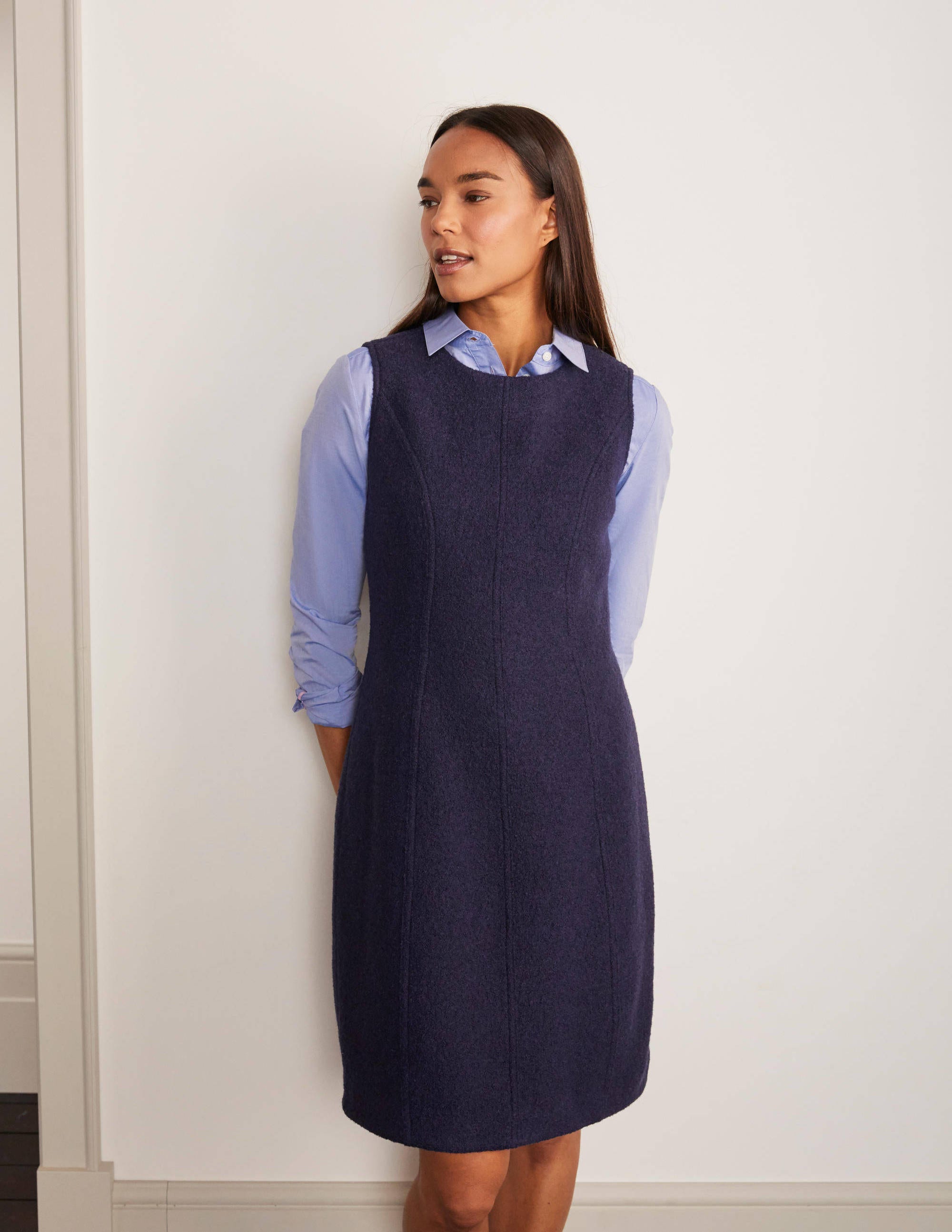 wool shift dress