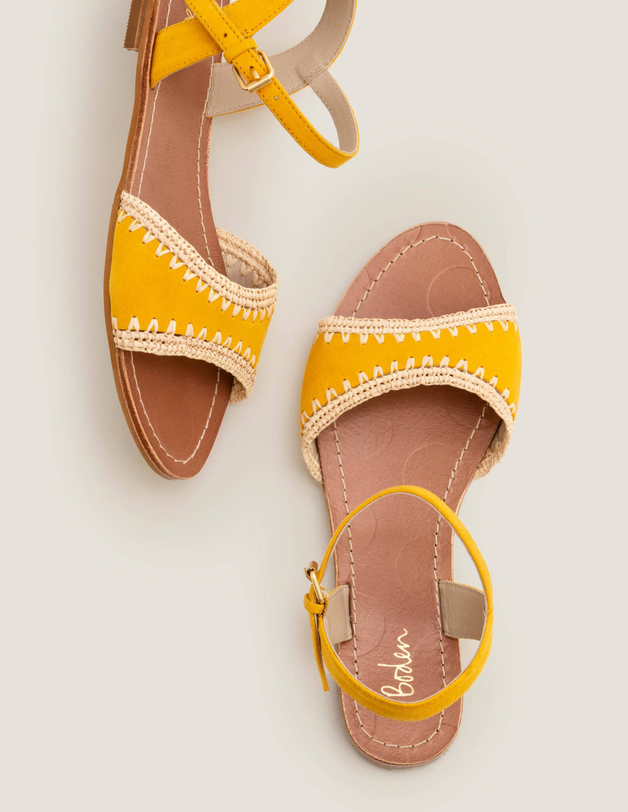 boden yellow sandals