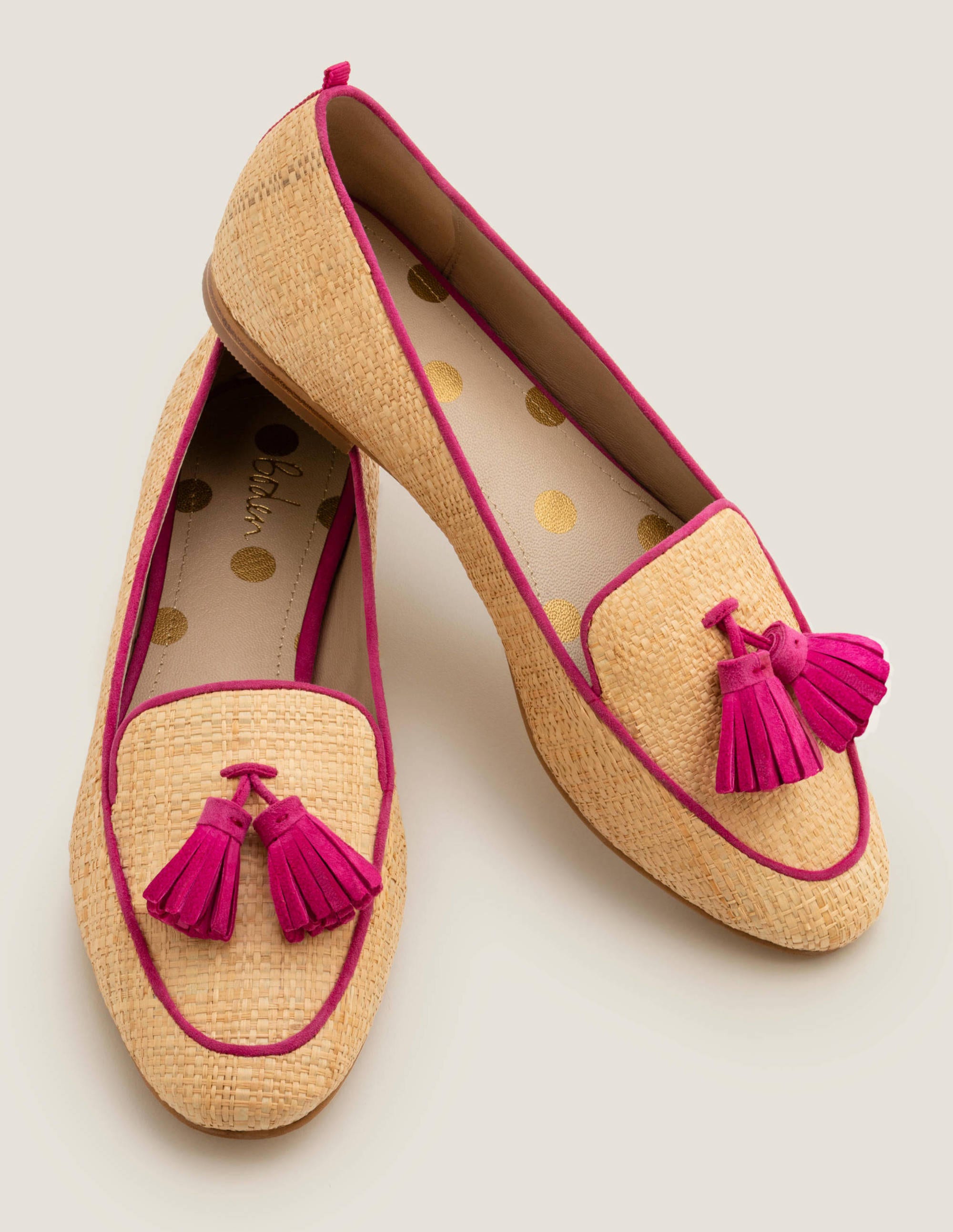 magenta loafers