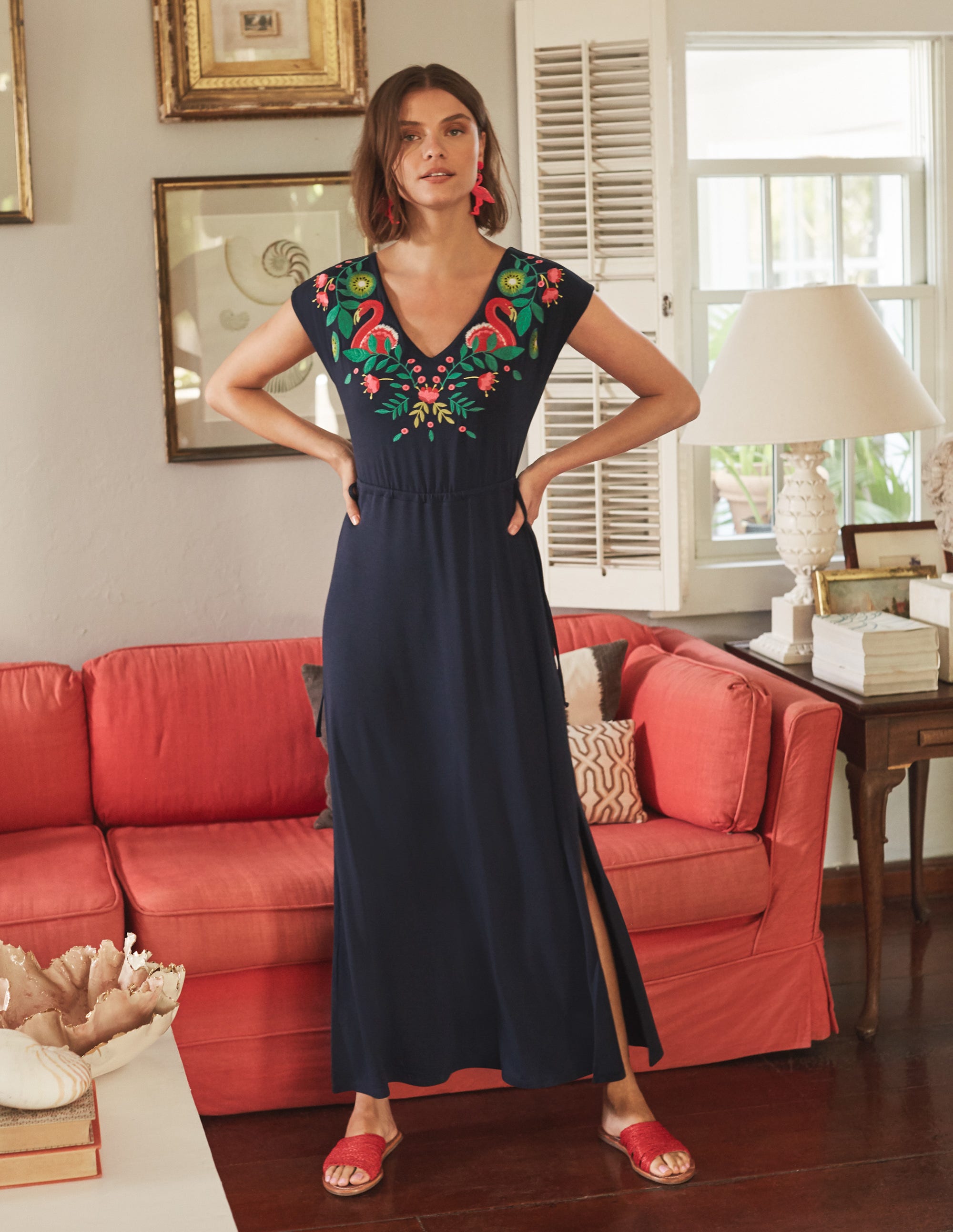 marcia embroidered maxi dress