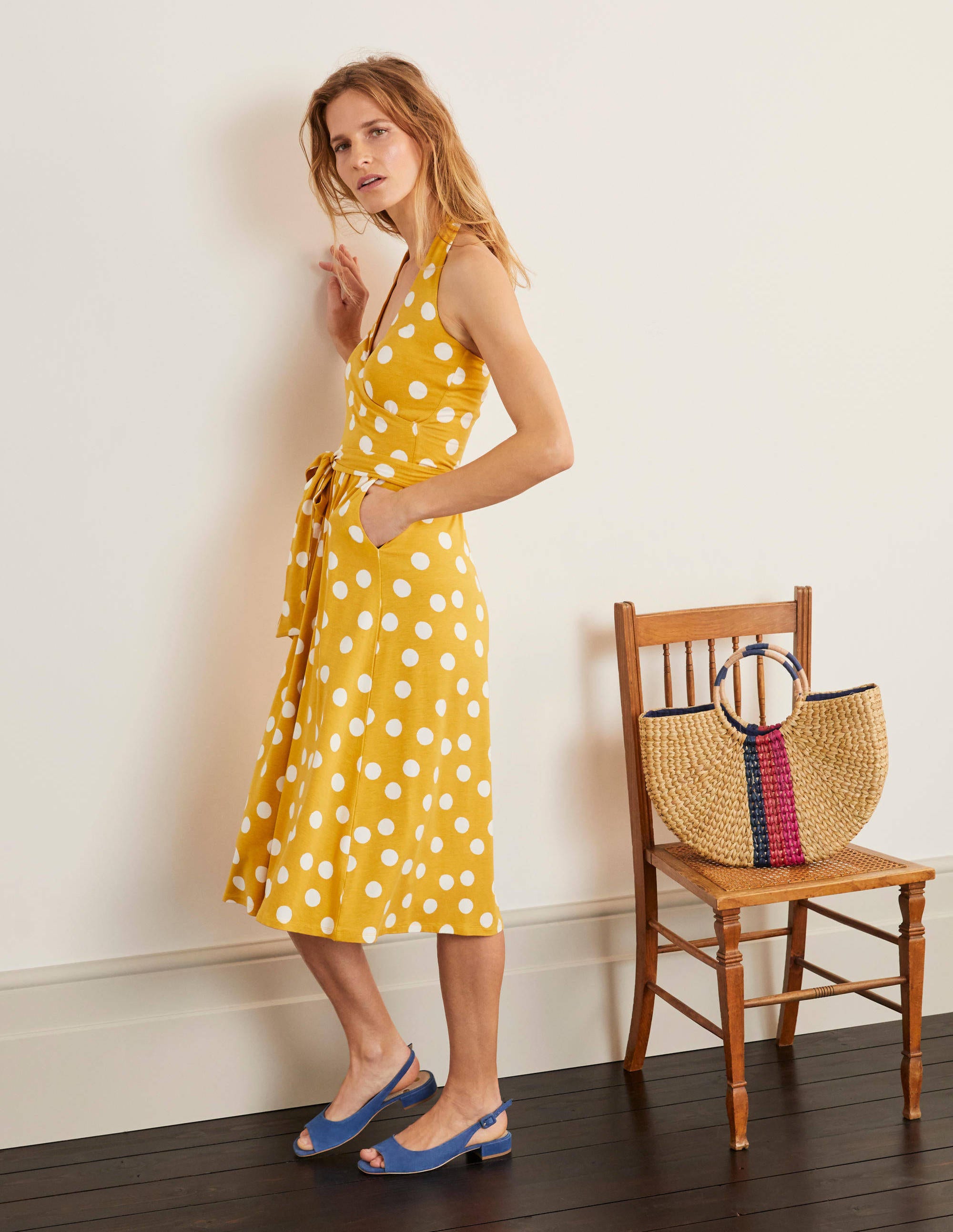 boden halter neck dress