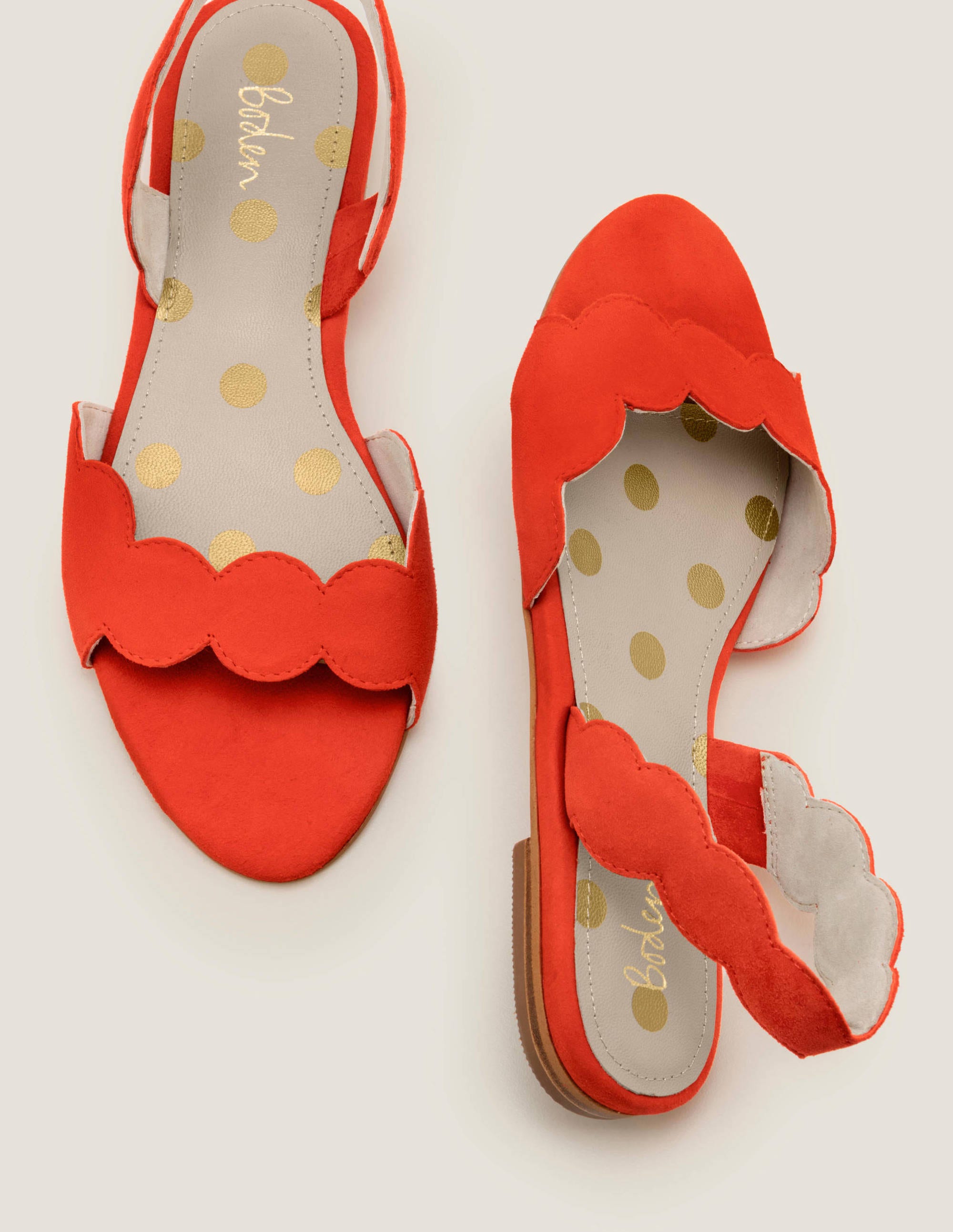 boden red sandals