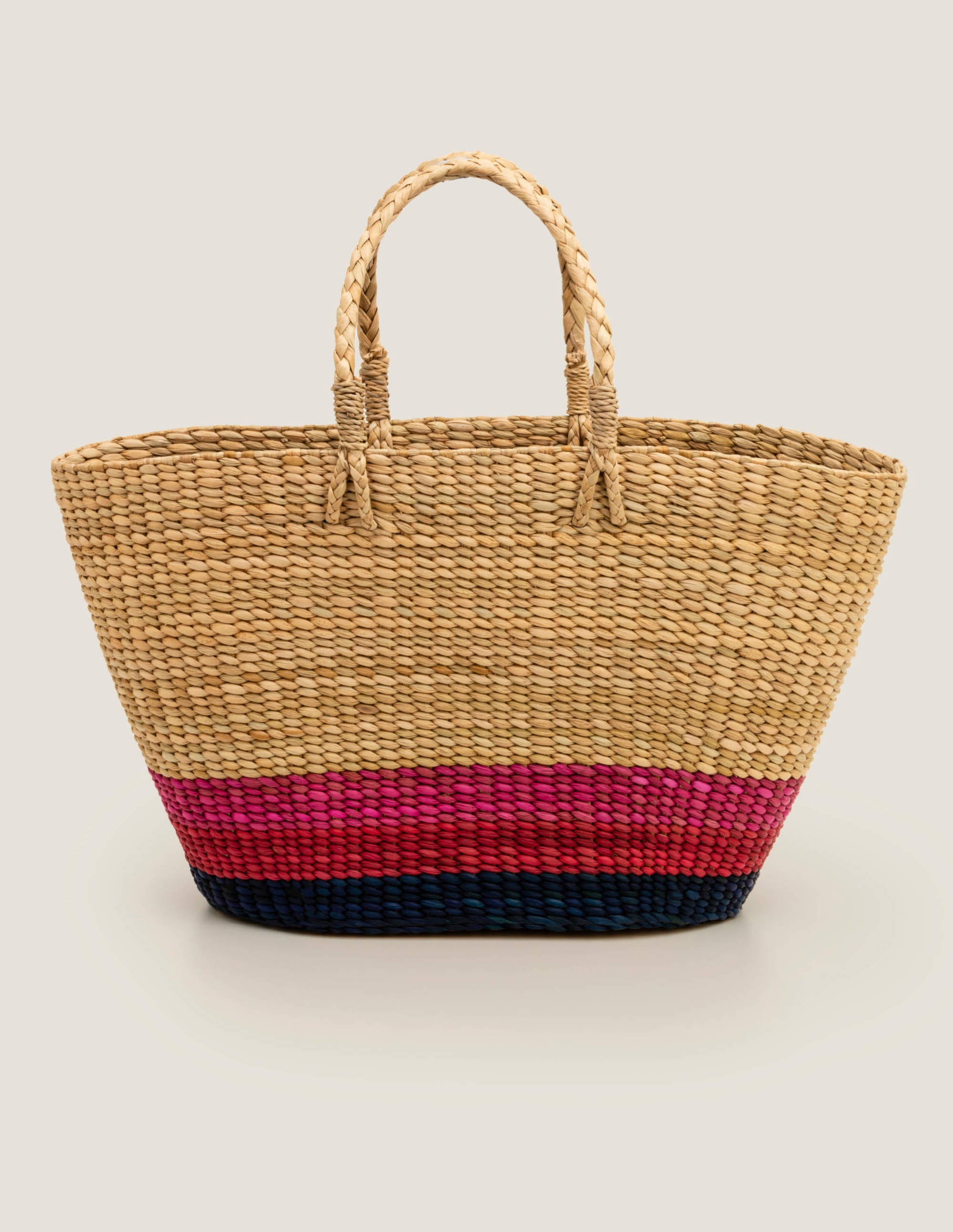 navy wicker bag
