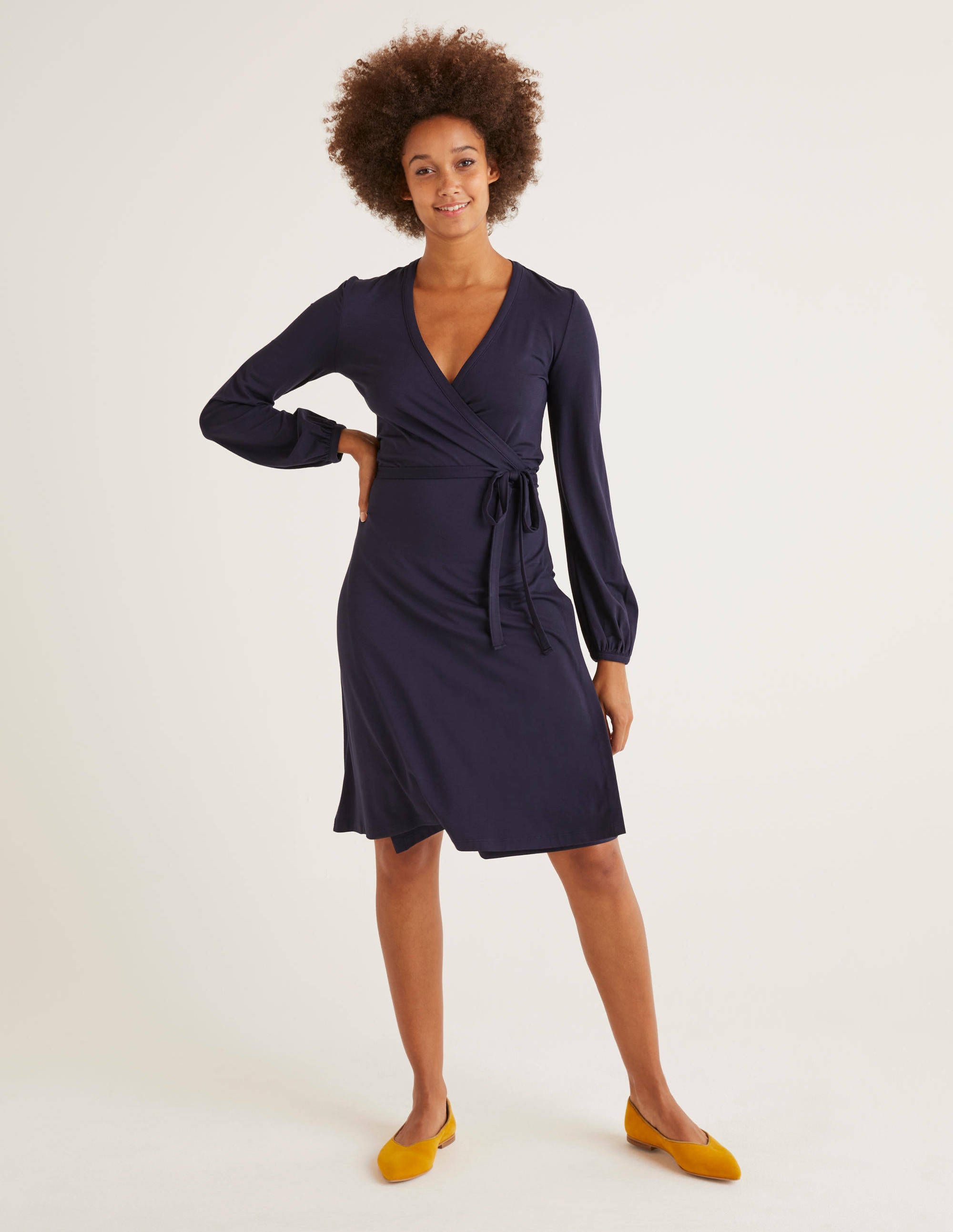 elodie jersey wrap dress