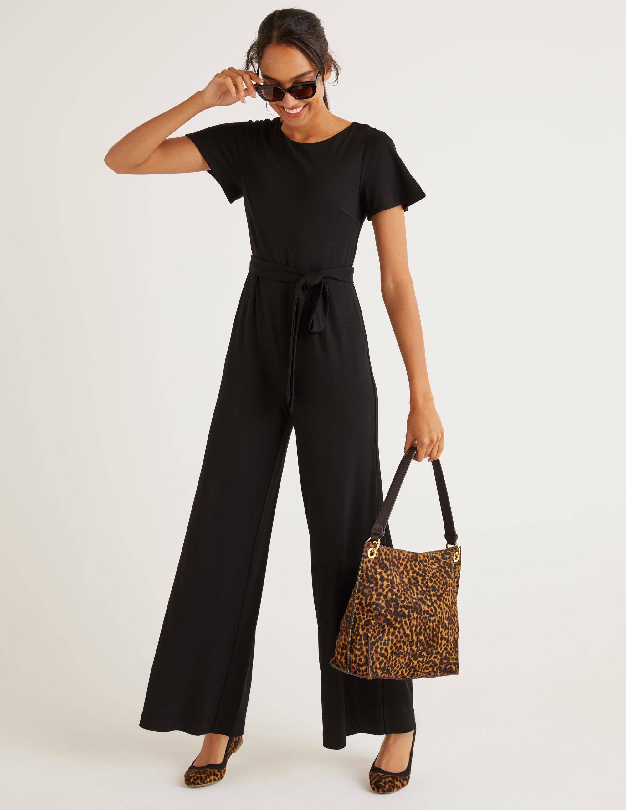 Boss Jumpsuit Aus Italienischem Krepp Mit Satin Ruckseite Und V