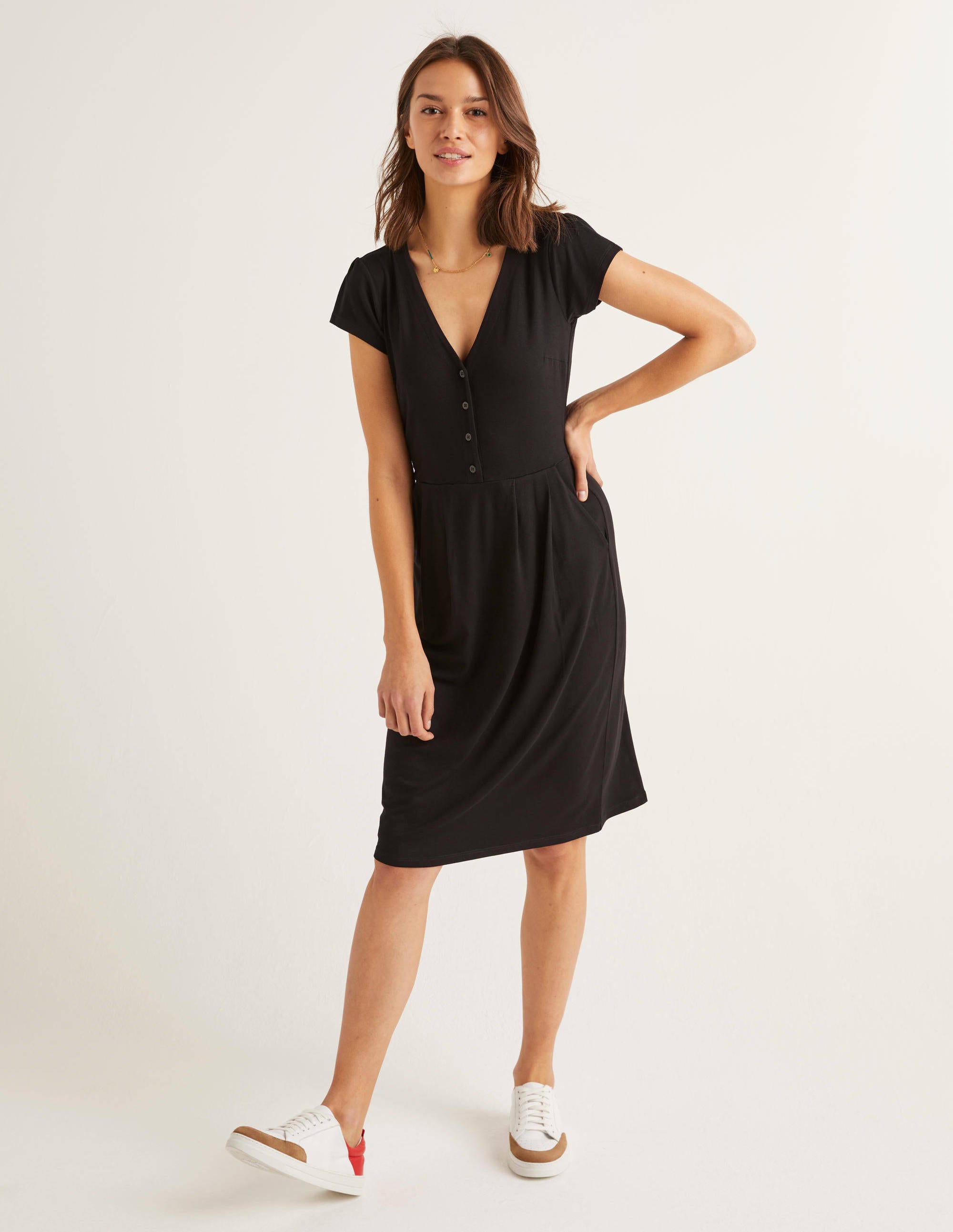 black jersey dress