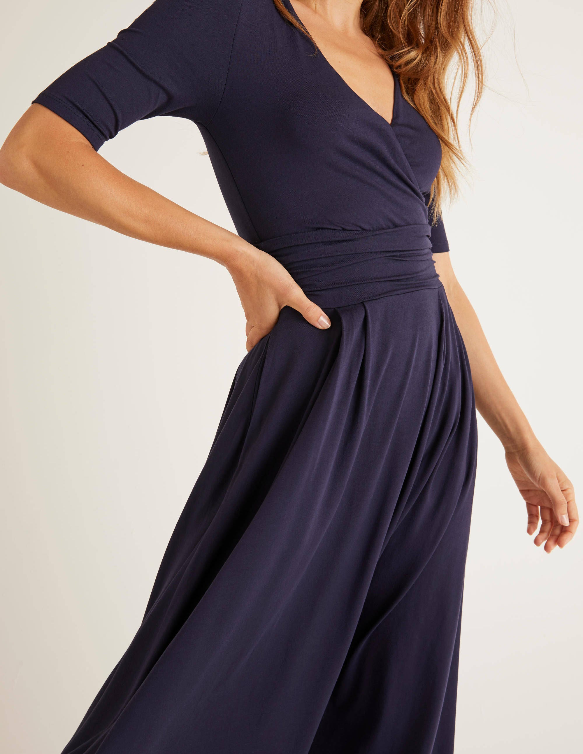 Kassidy Jersey Midi Dress Navy Boden UK