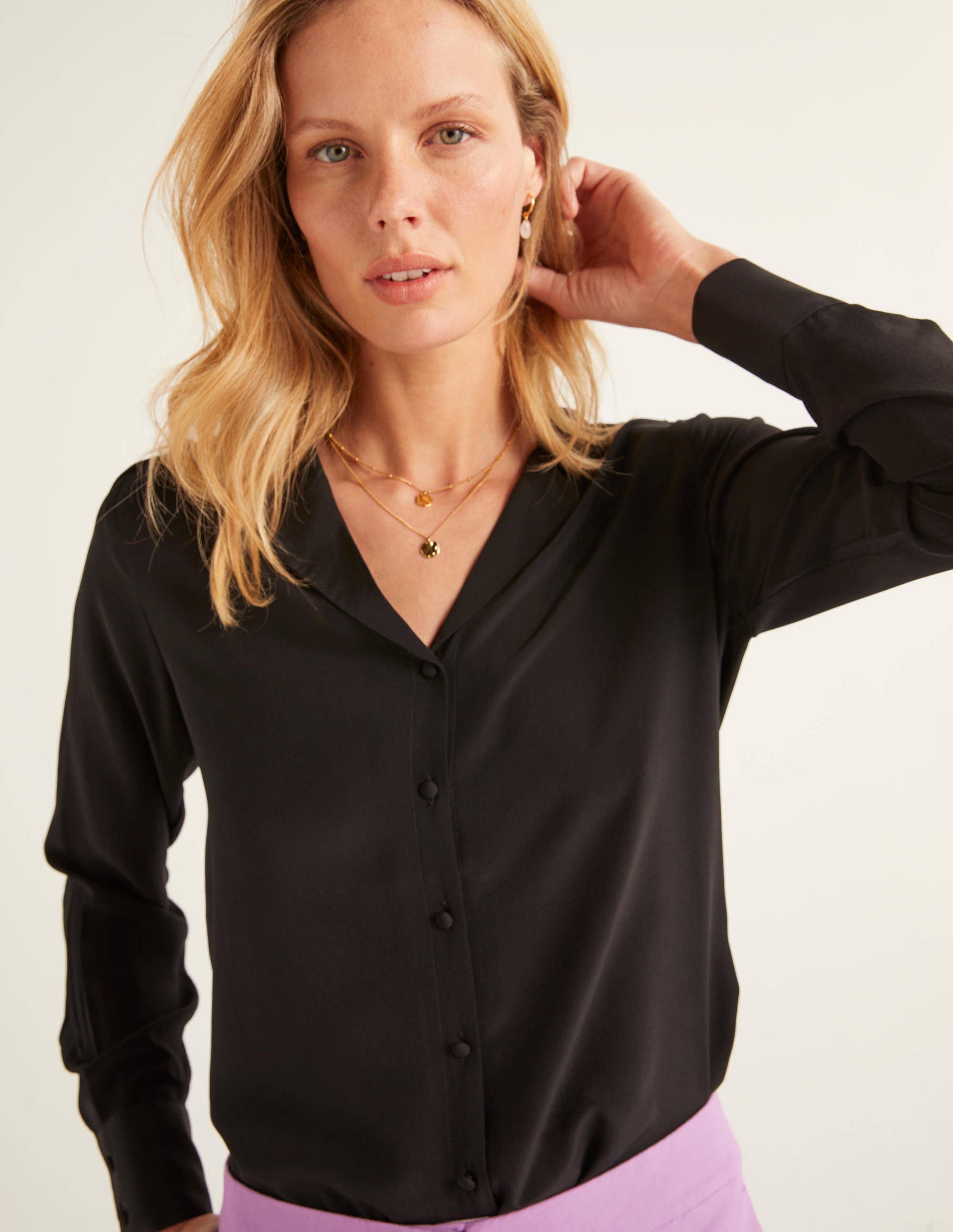 BODEN TABITHA SILK SHIRT in POST BOX RED EUR 38-40 BNWT W0288 FAB UK 12 US 8