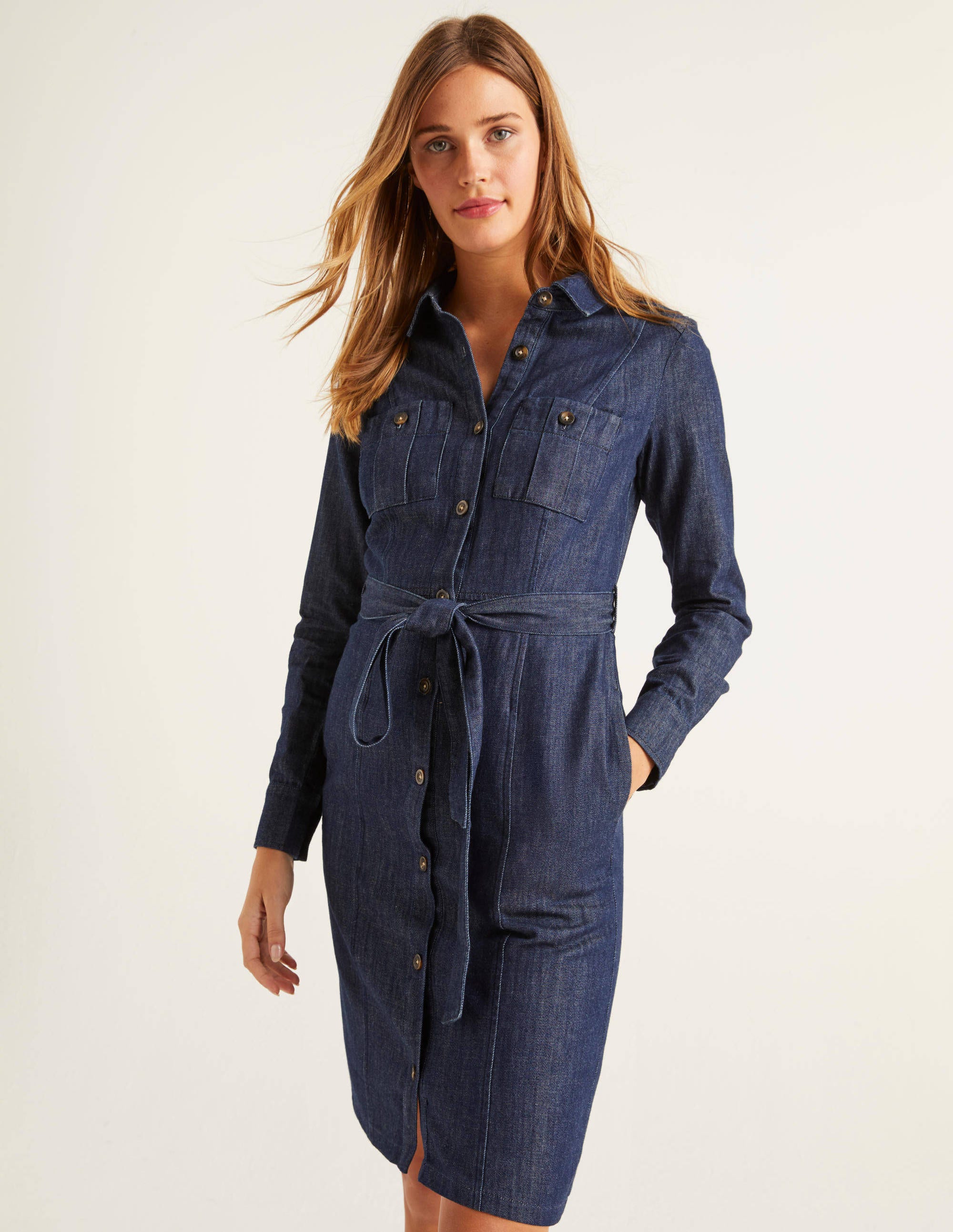 boden denim shirt dress