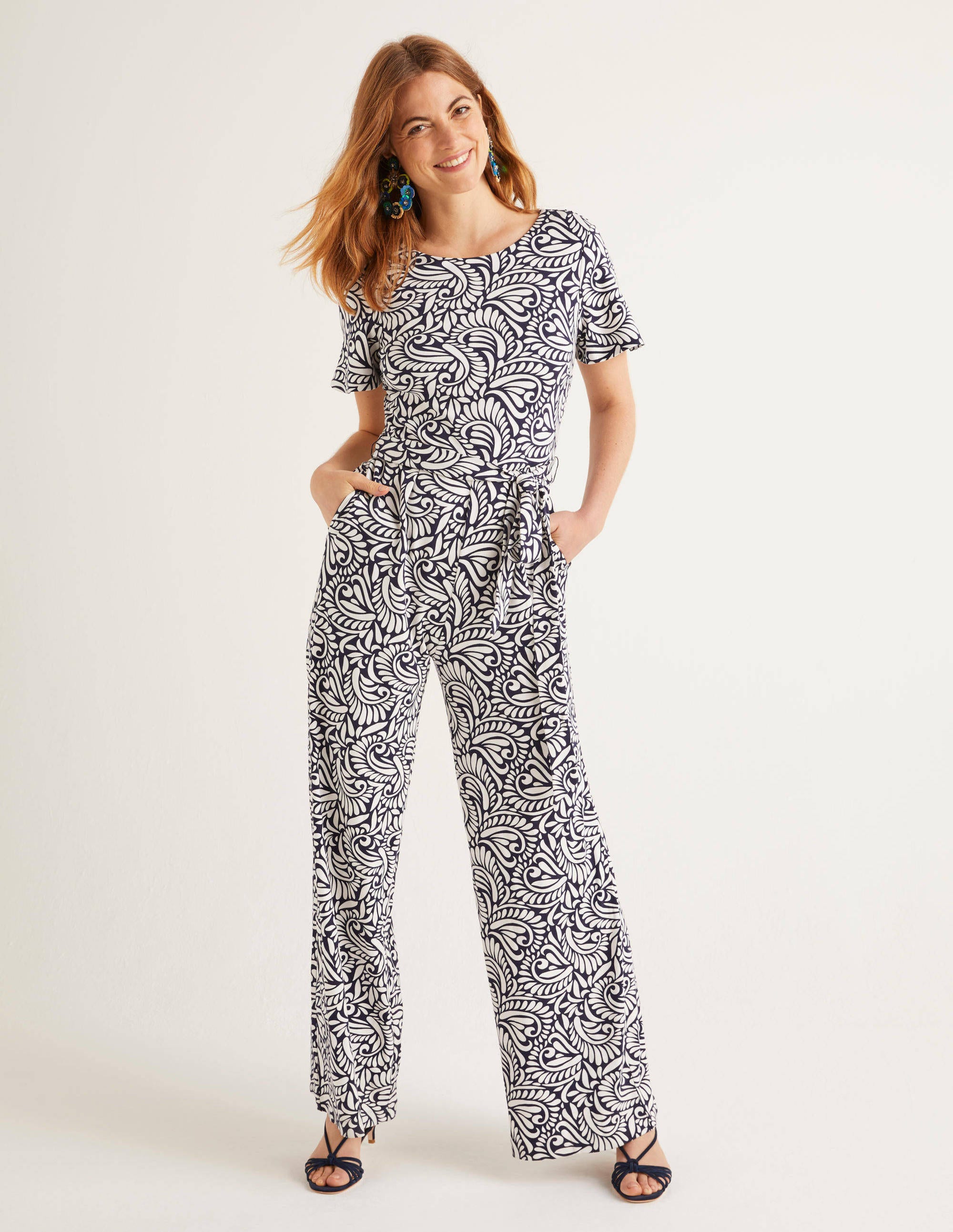 Camille ponte jumpsuit Clearance