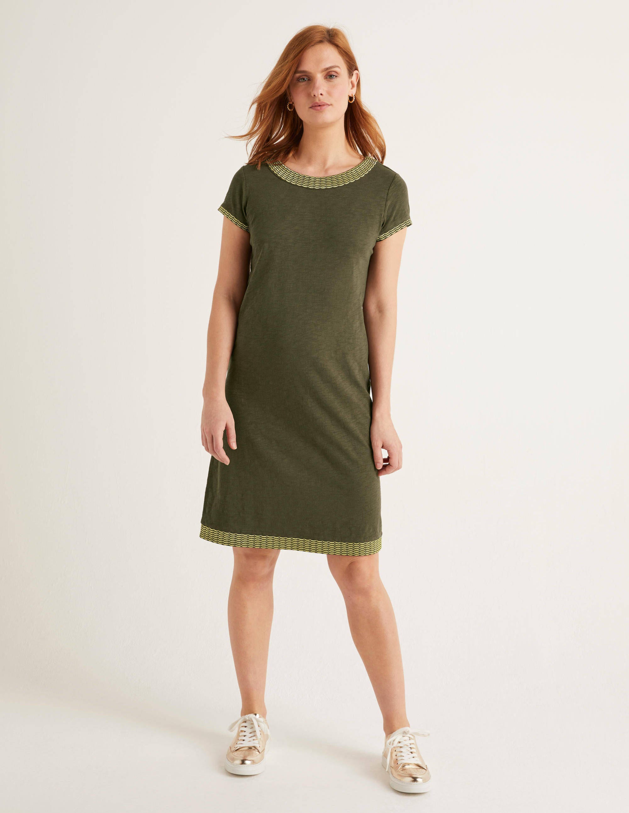 Sena Embroidered Jersey Dress - Classic 