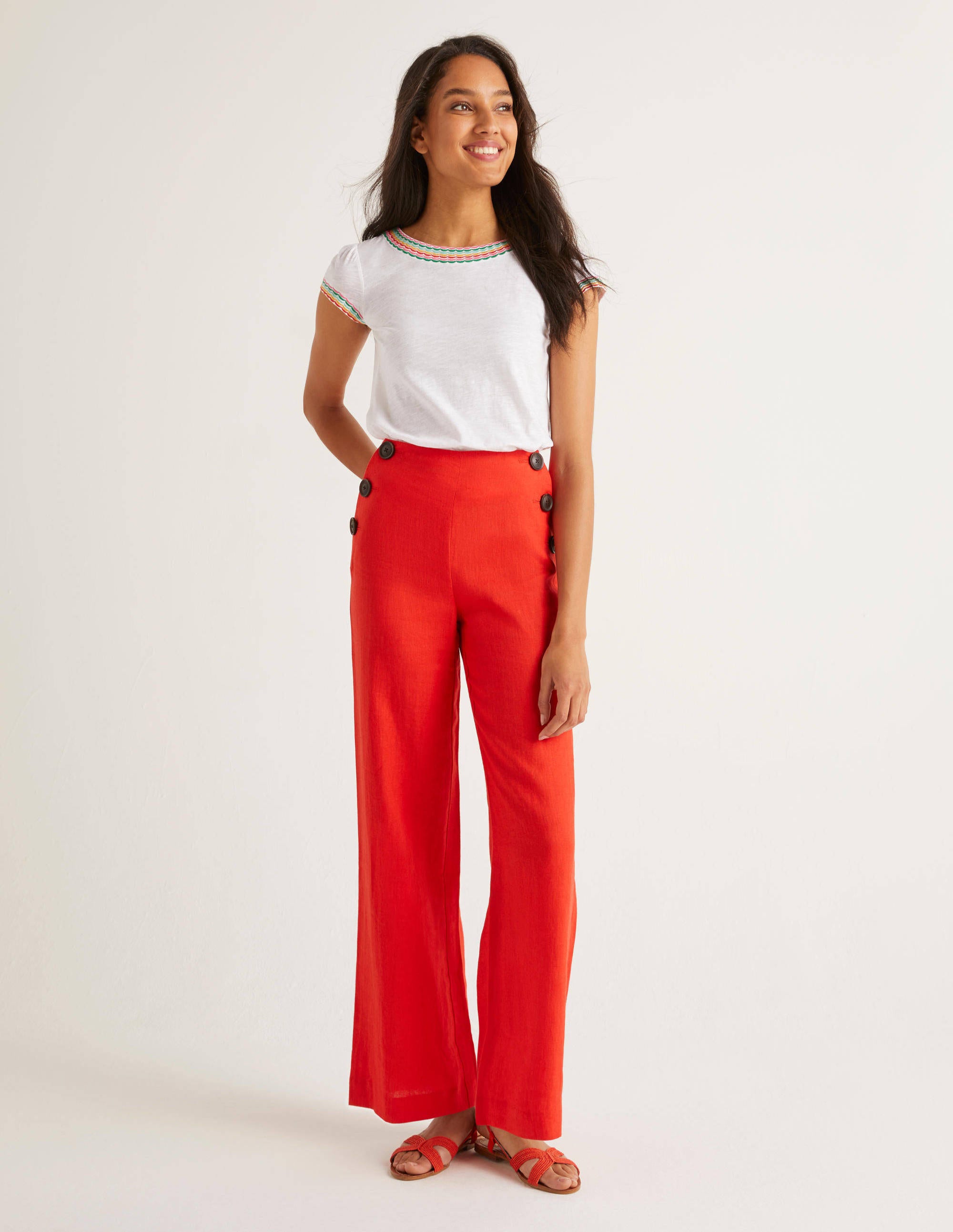 linen trousers