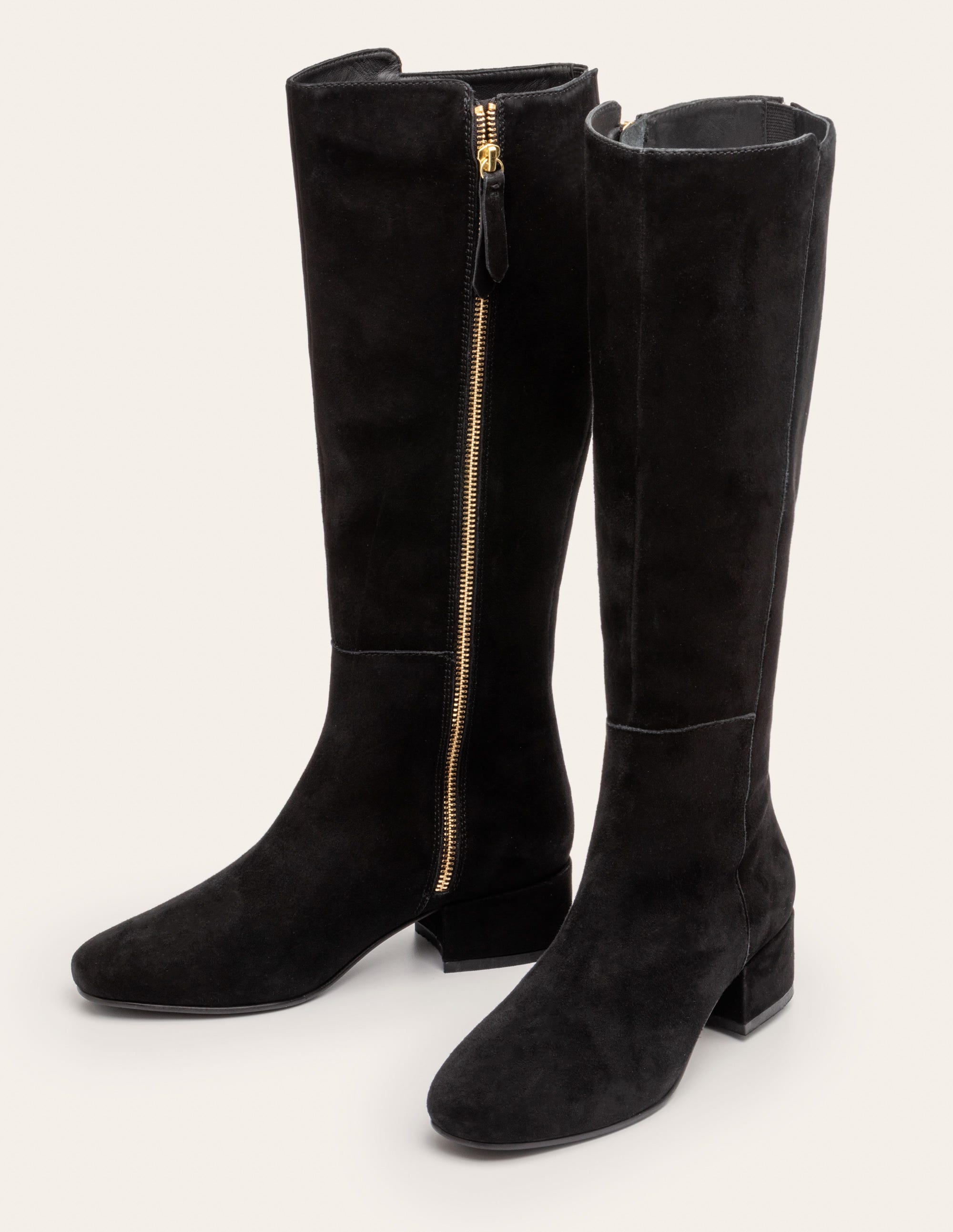 Worcester Knee High Boots - Black | Boden UK