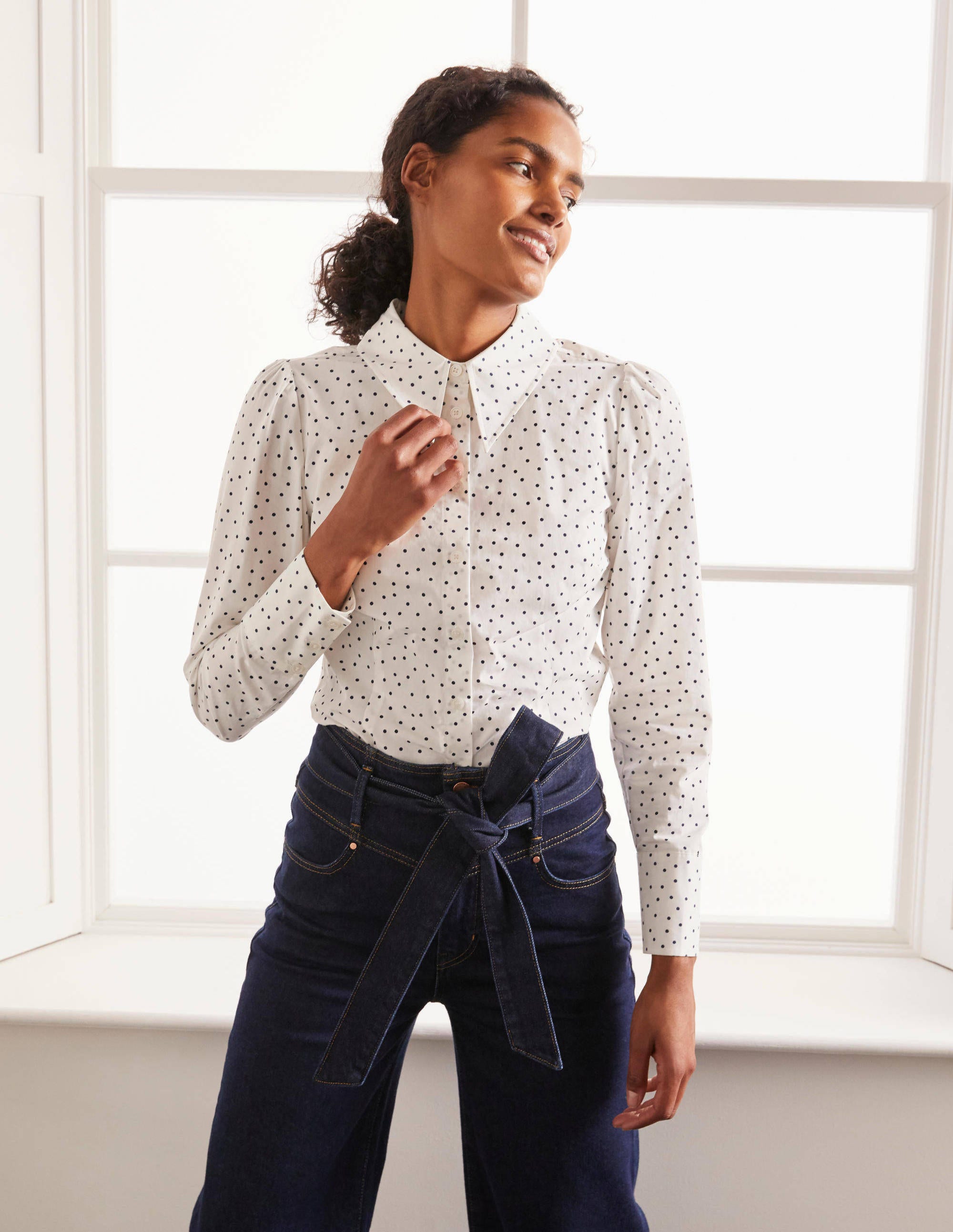 boden polka dot top