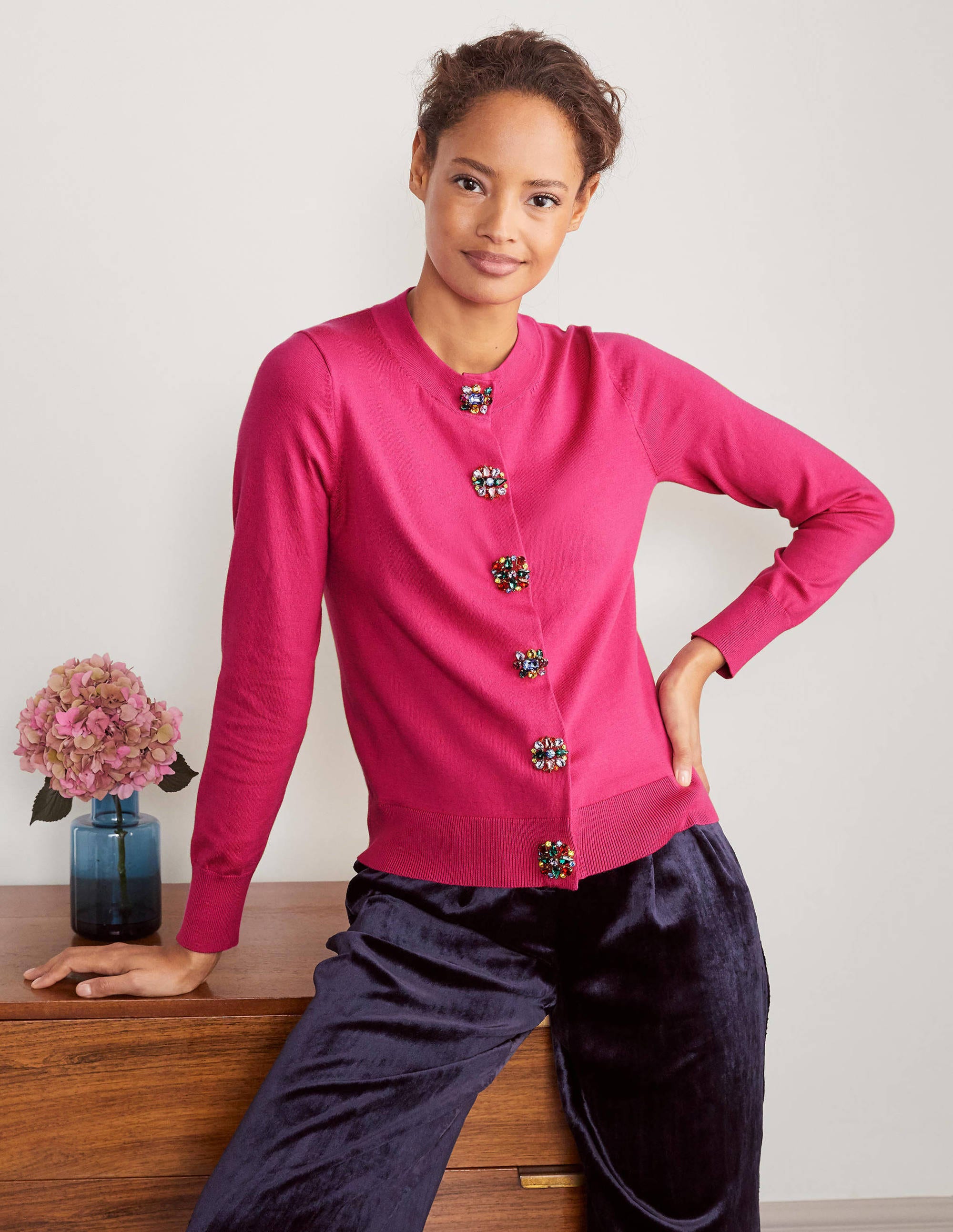 pink sparkly cardigan