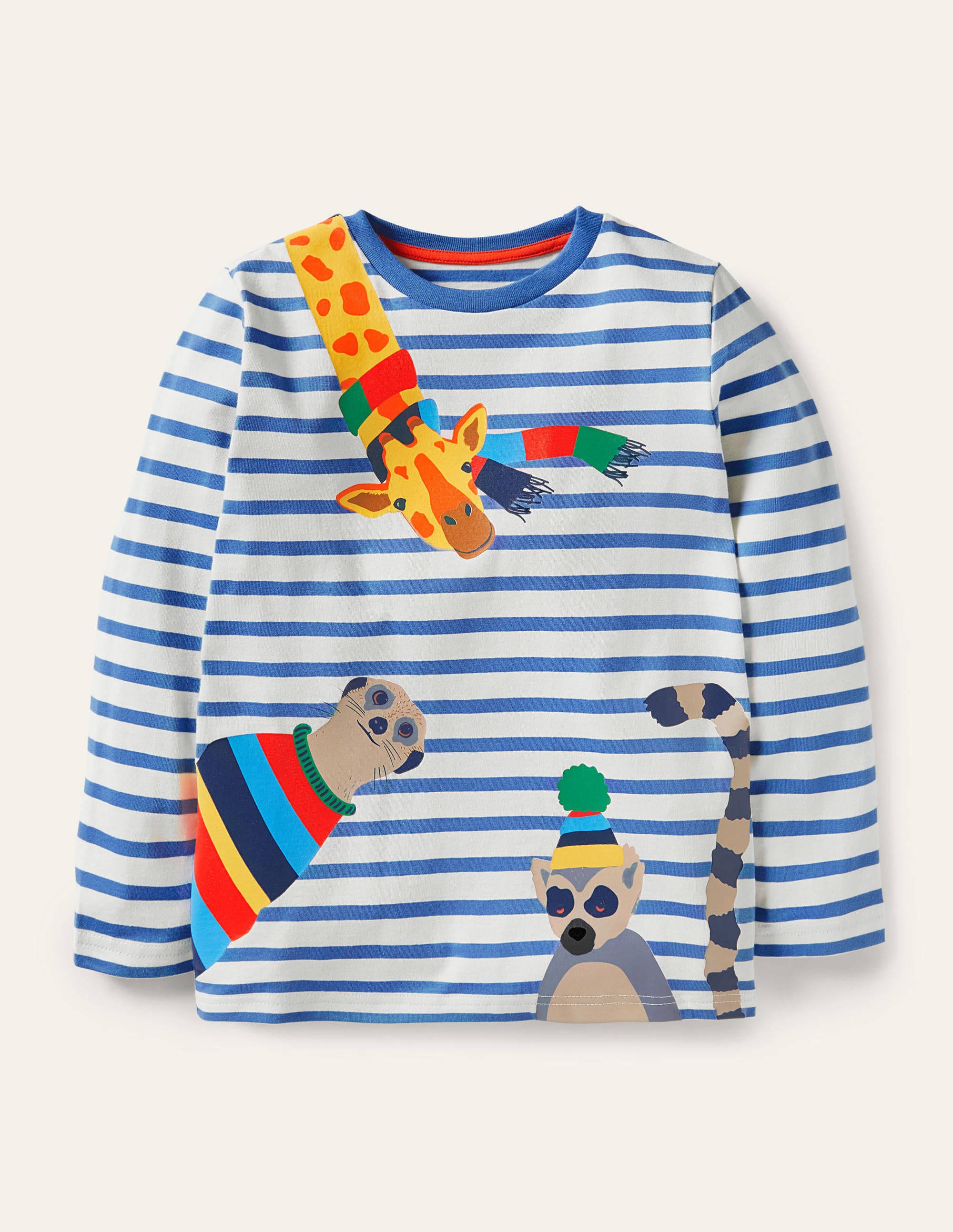 T-shirt fun à motif animal BLU Boden Boden, Bleu