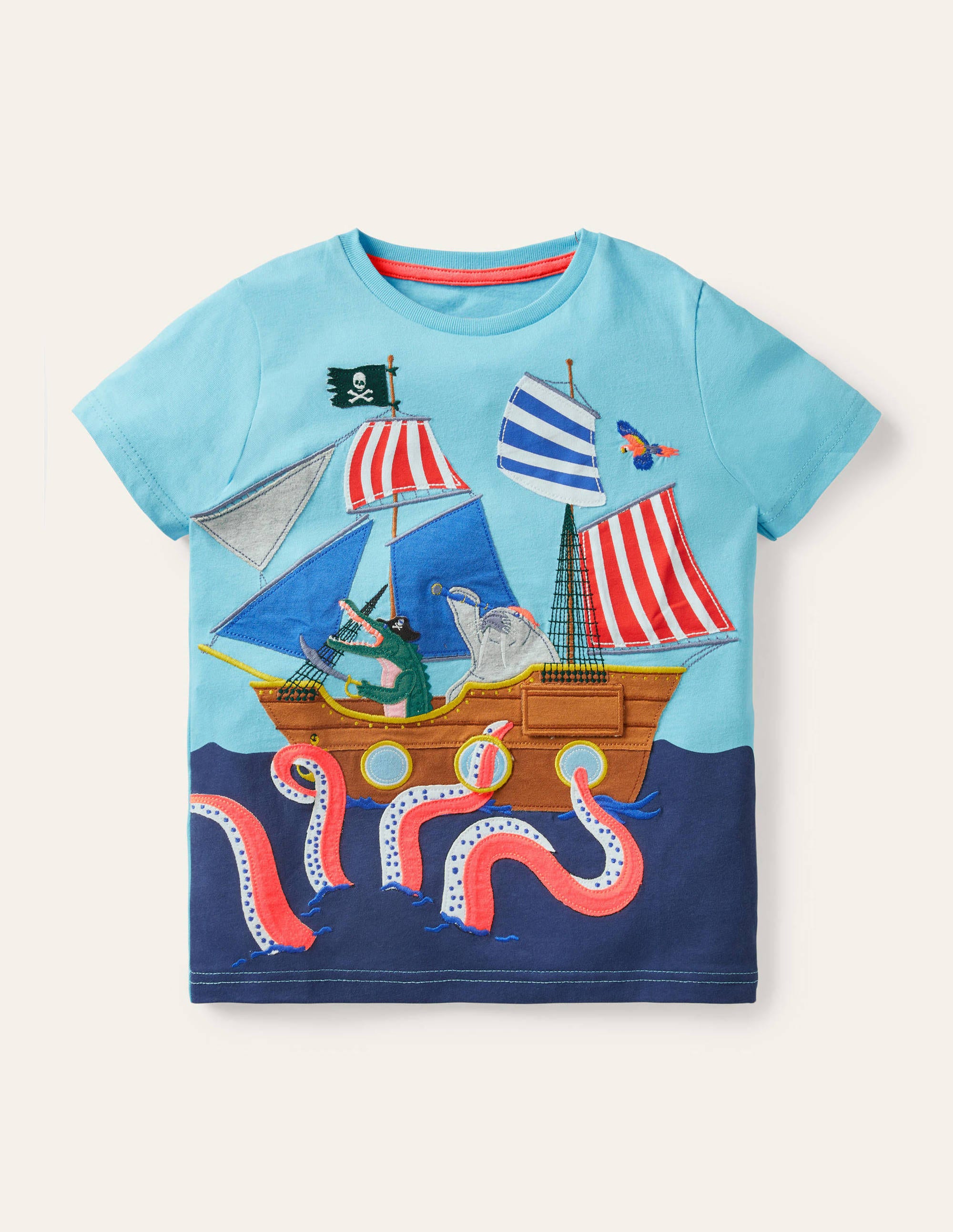 T-shirt de plage avec rabat à soulever AQU Boden Boden, Blue