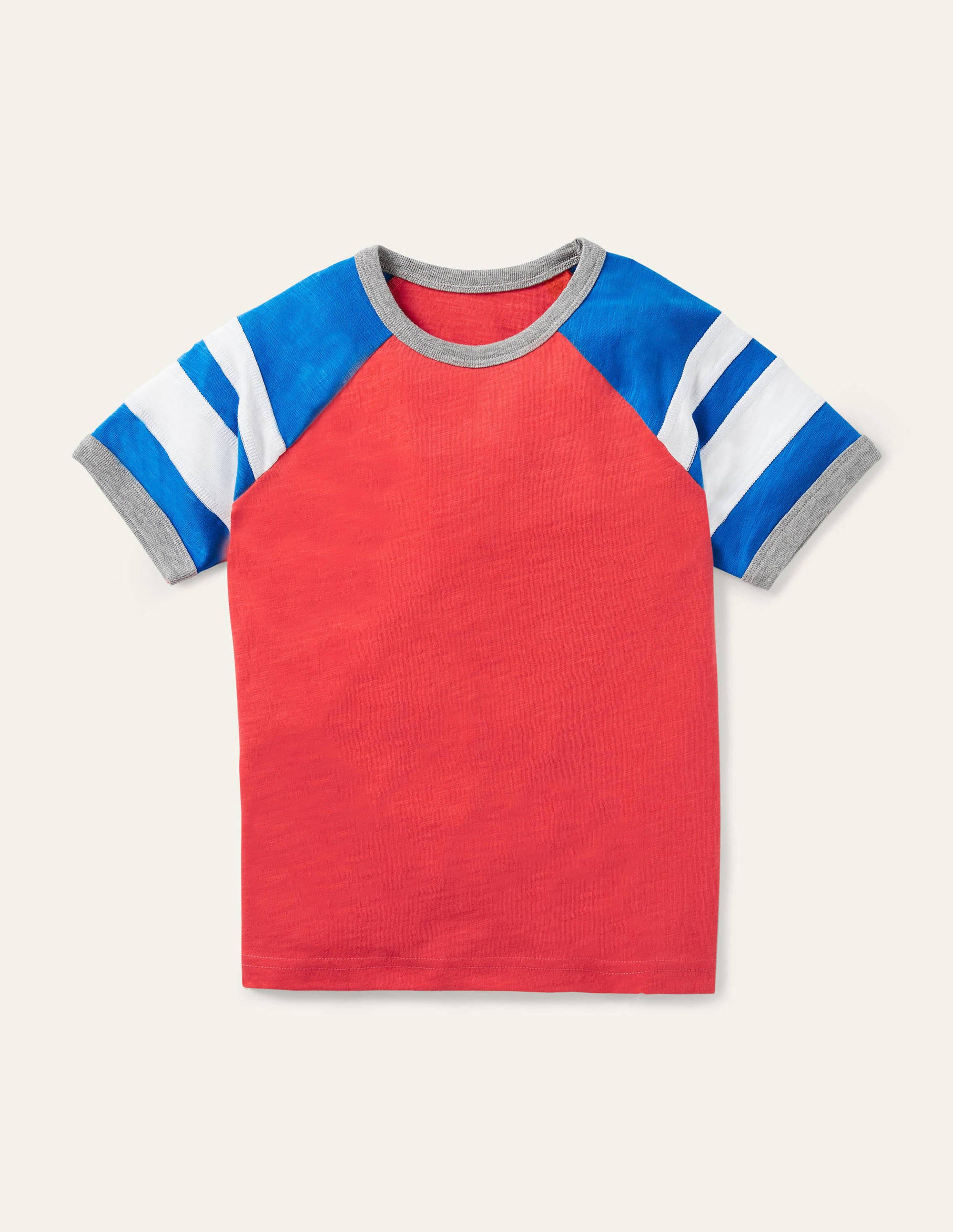T-shirt raglan colourblock RED Boden Boden, Red