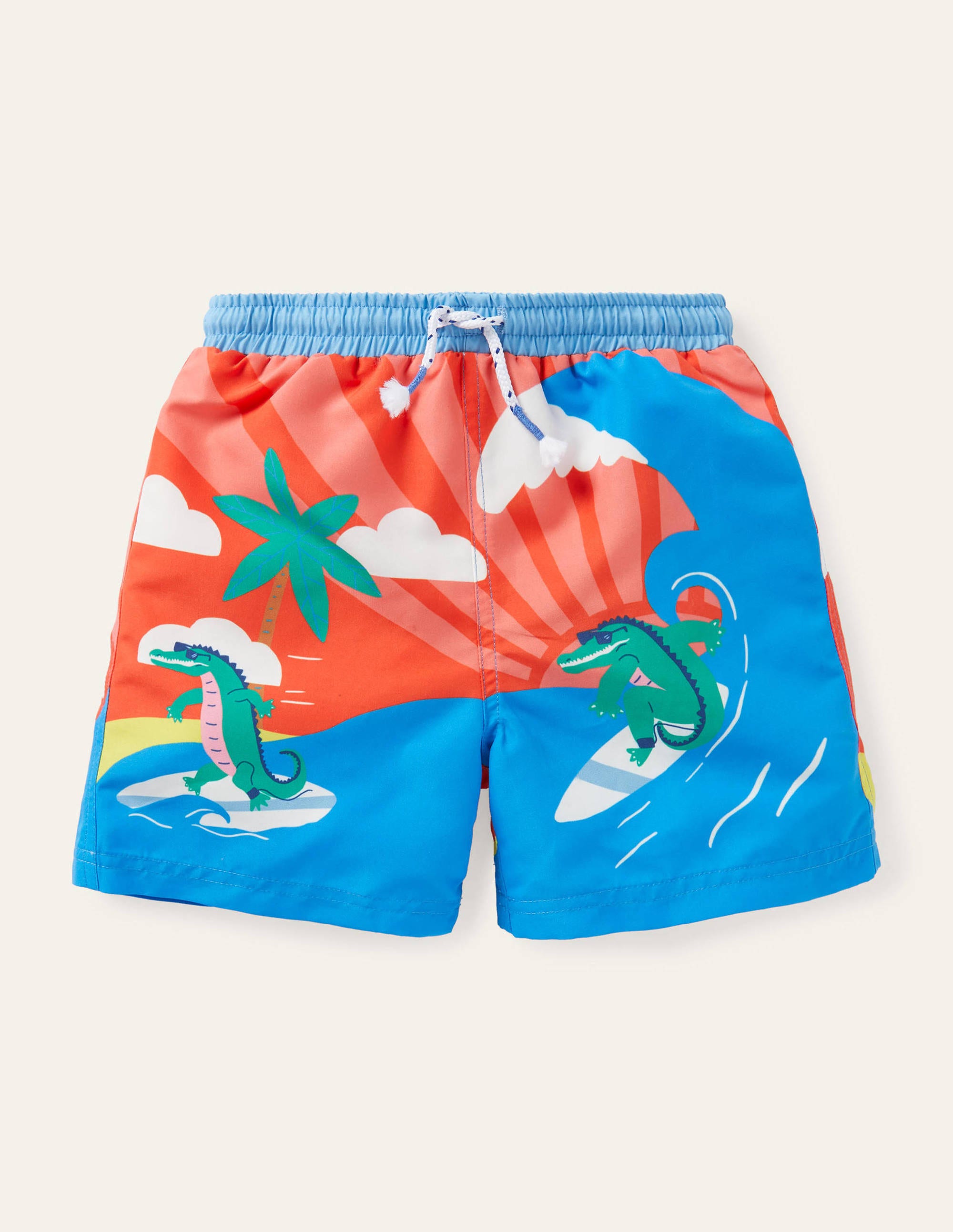 Short de bain imprimé COR Boden Boden, Orange