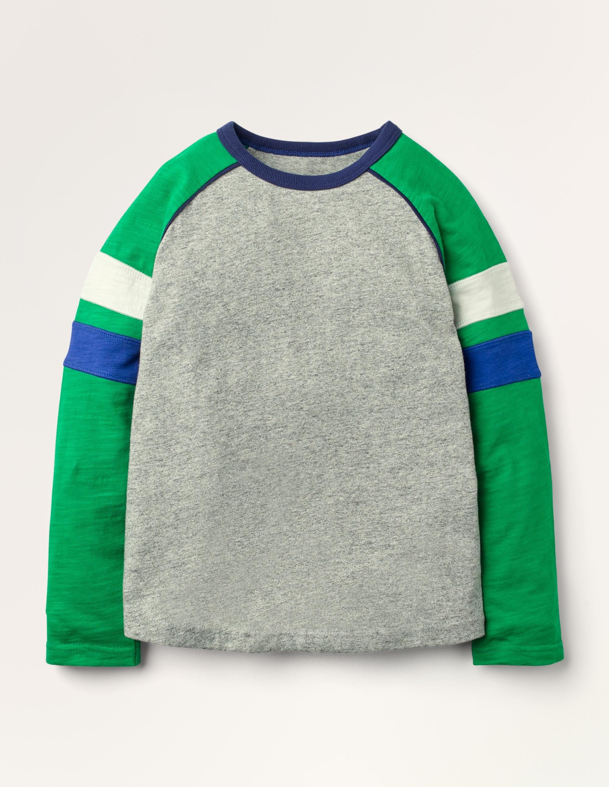 T-shirt manches raglan GRY Boden Boden, Gris chiné