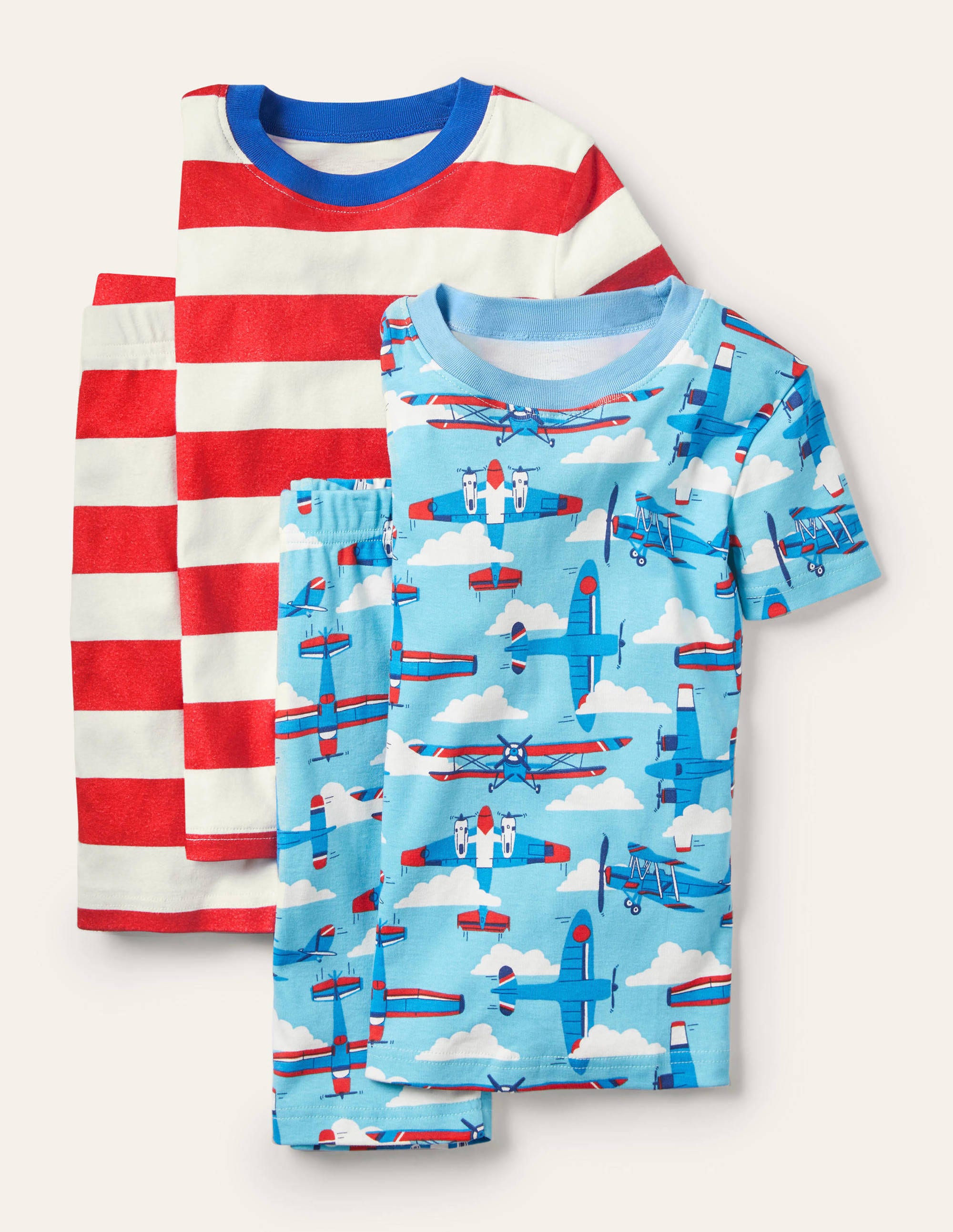 2 pyjamas courts cosy LBL Boden Boden, Surfboard Blue Planes