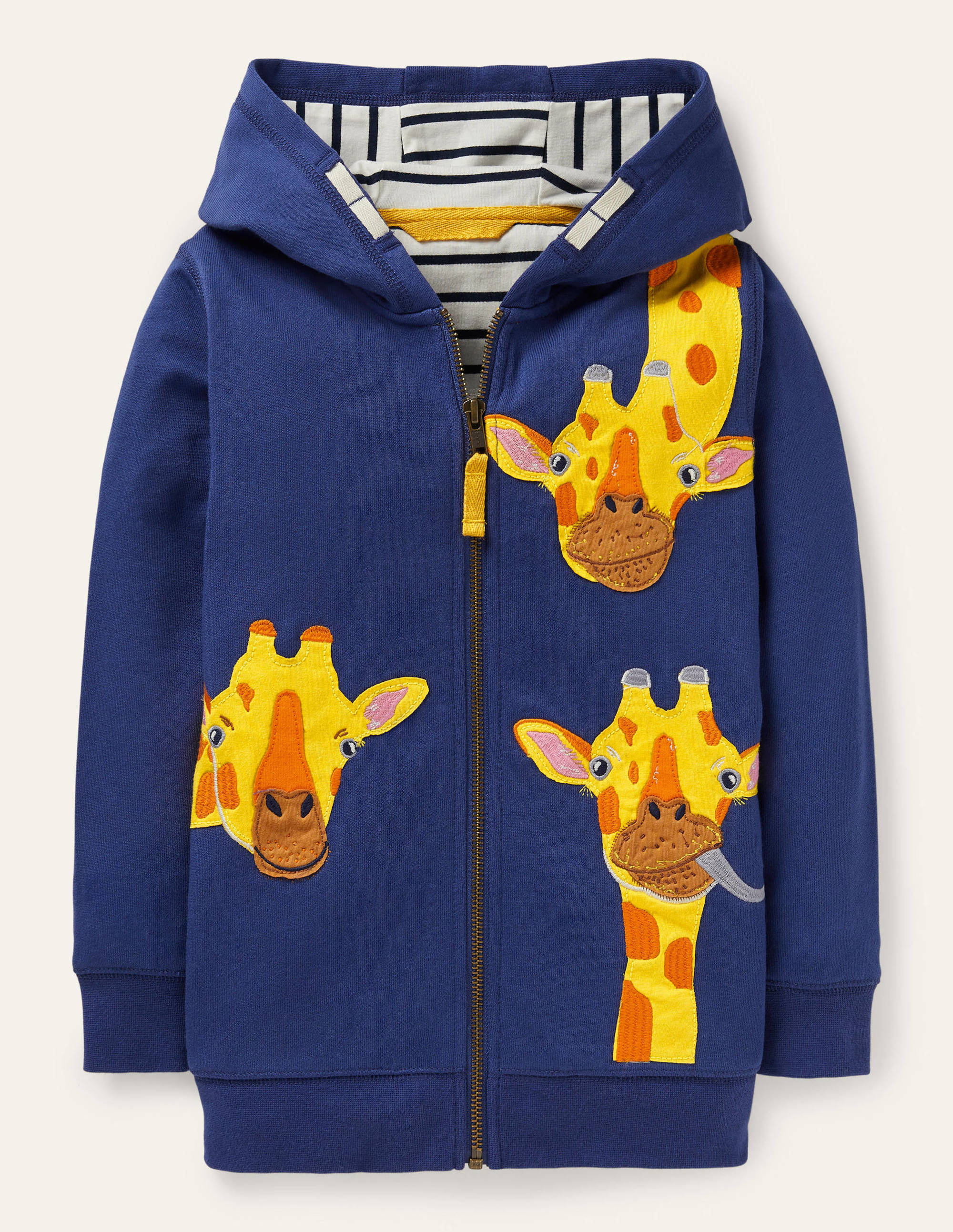 Sweat à capuche zippé motif animaux BLU Boden Boden, Blue