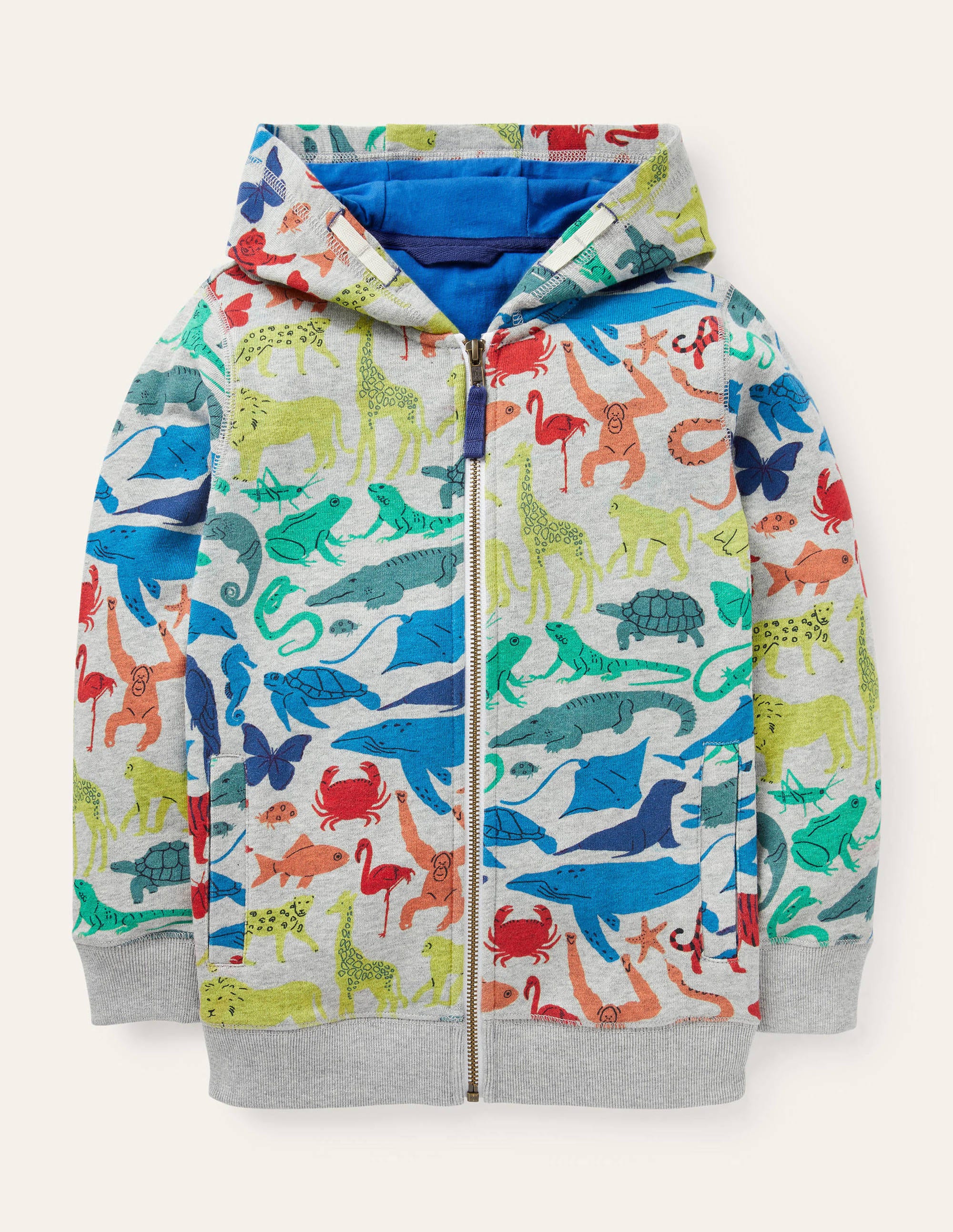 Sweat à capuche zippé motif animaux MUL Boden Boden, Multi