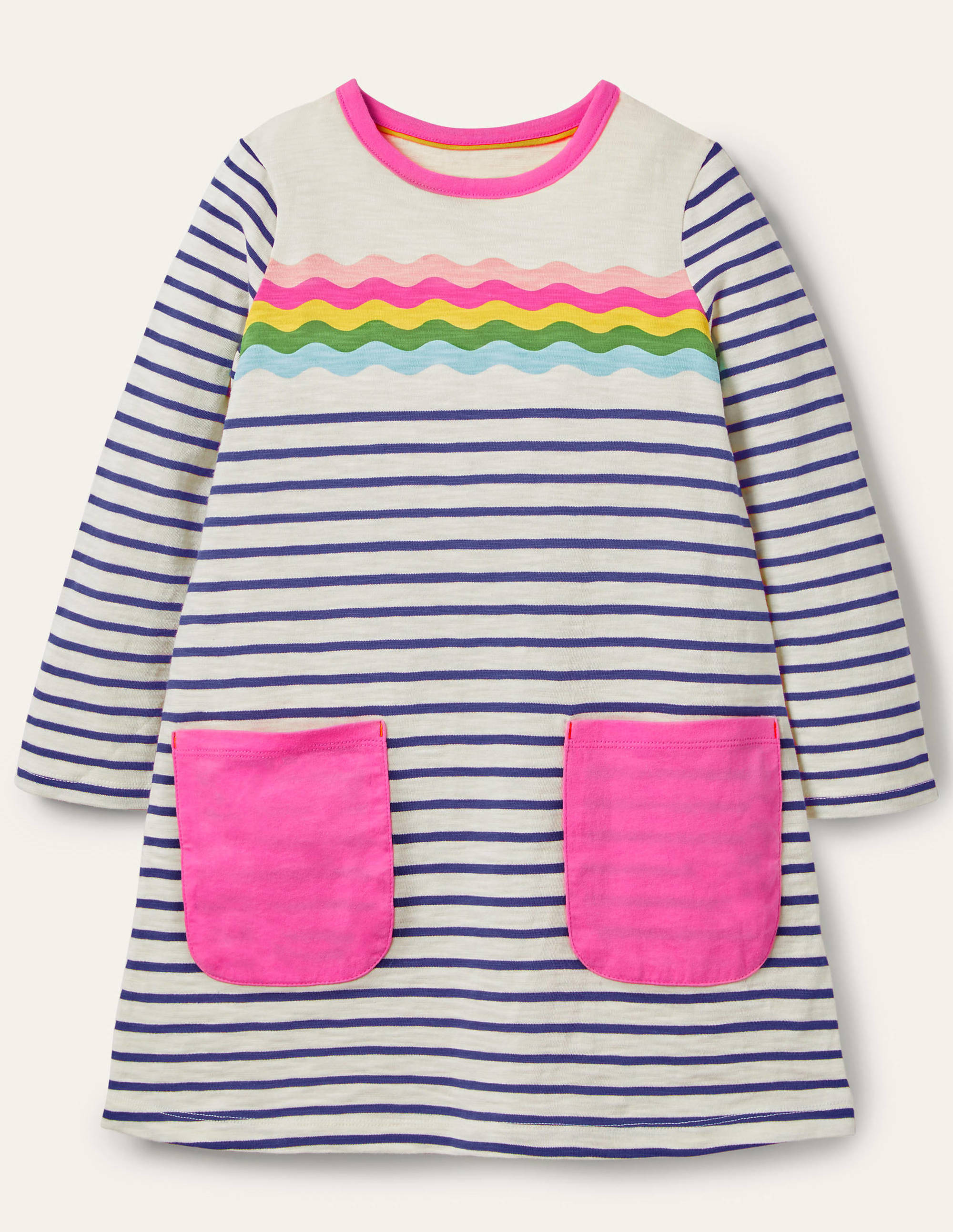 Robe fun en jersey avec poches COL Boden Boden, Ivoire
