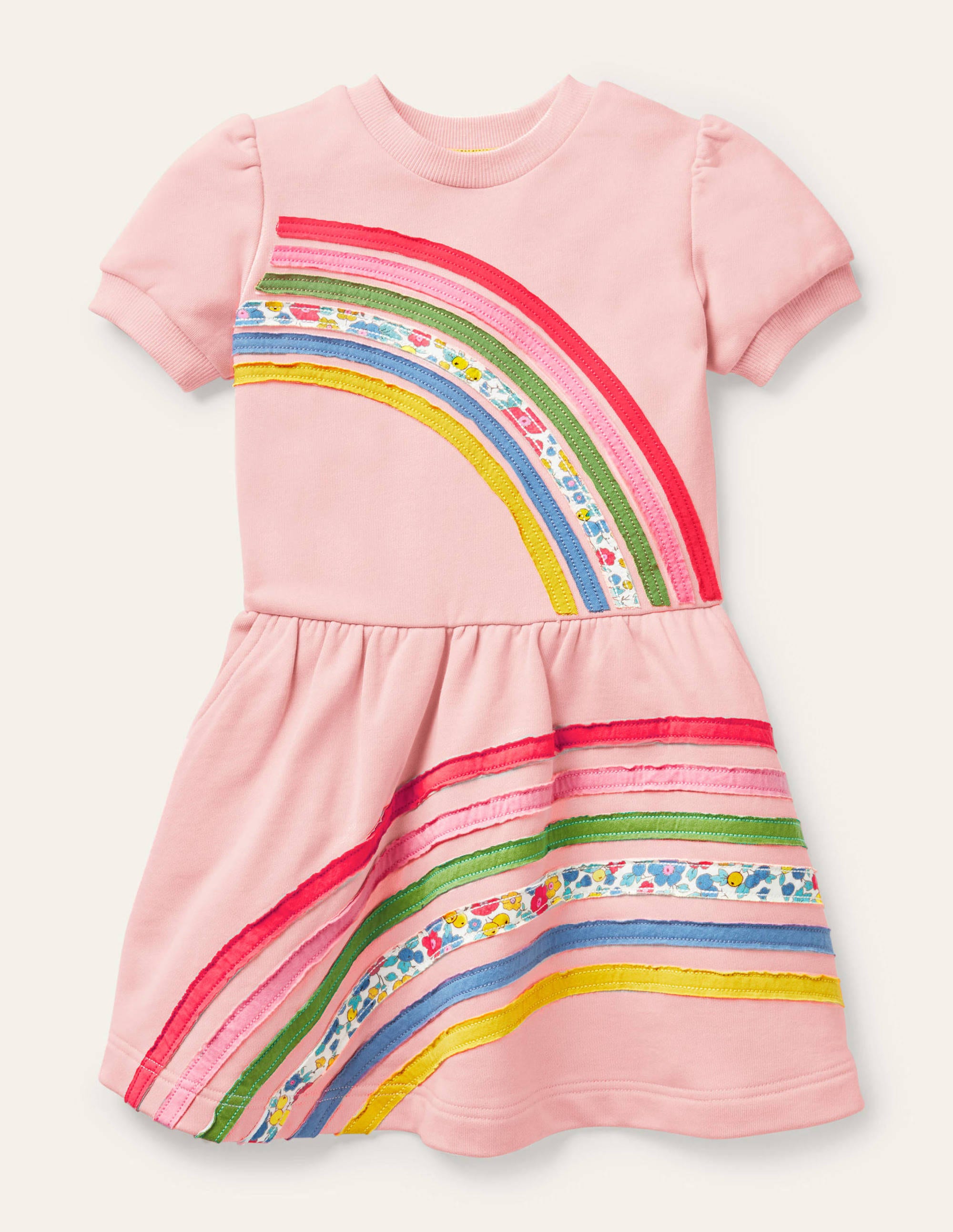 Robe-sweat à motif arc-en-ciel PNK Boden Boden, Pink
