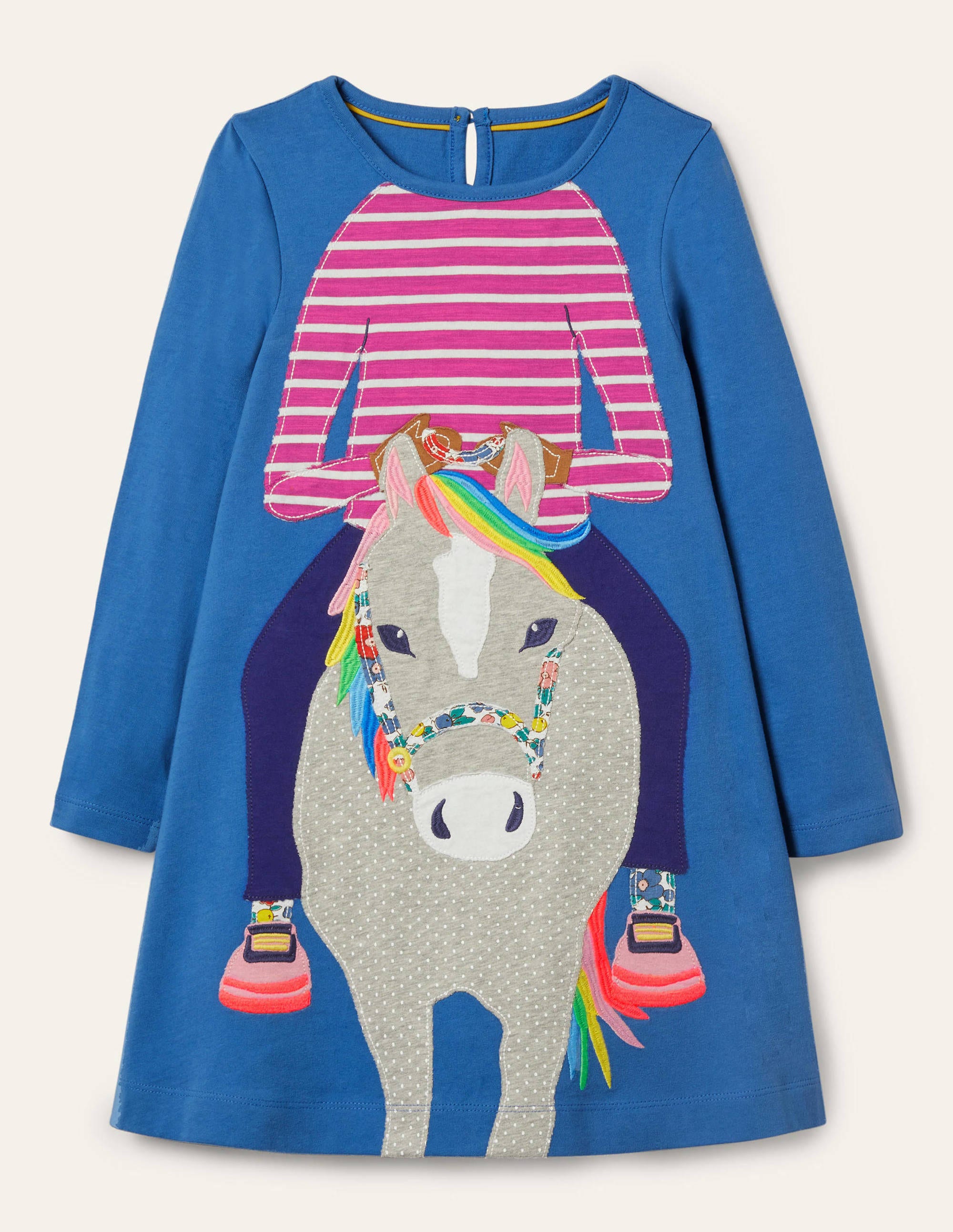 Robe en jersey à grand appliqué MBL Boden Boden, Blue