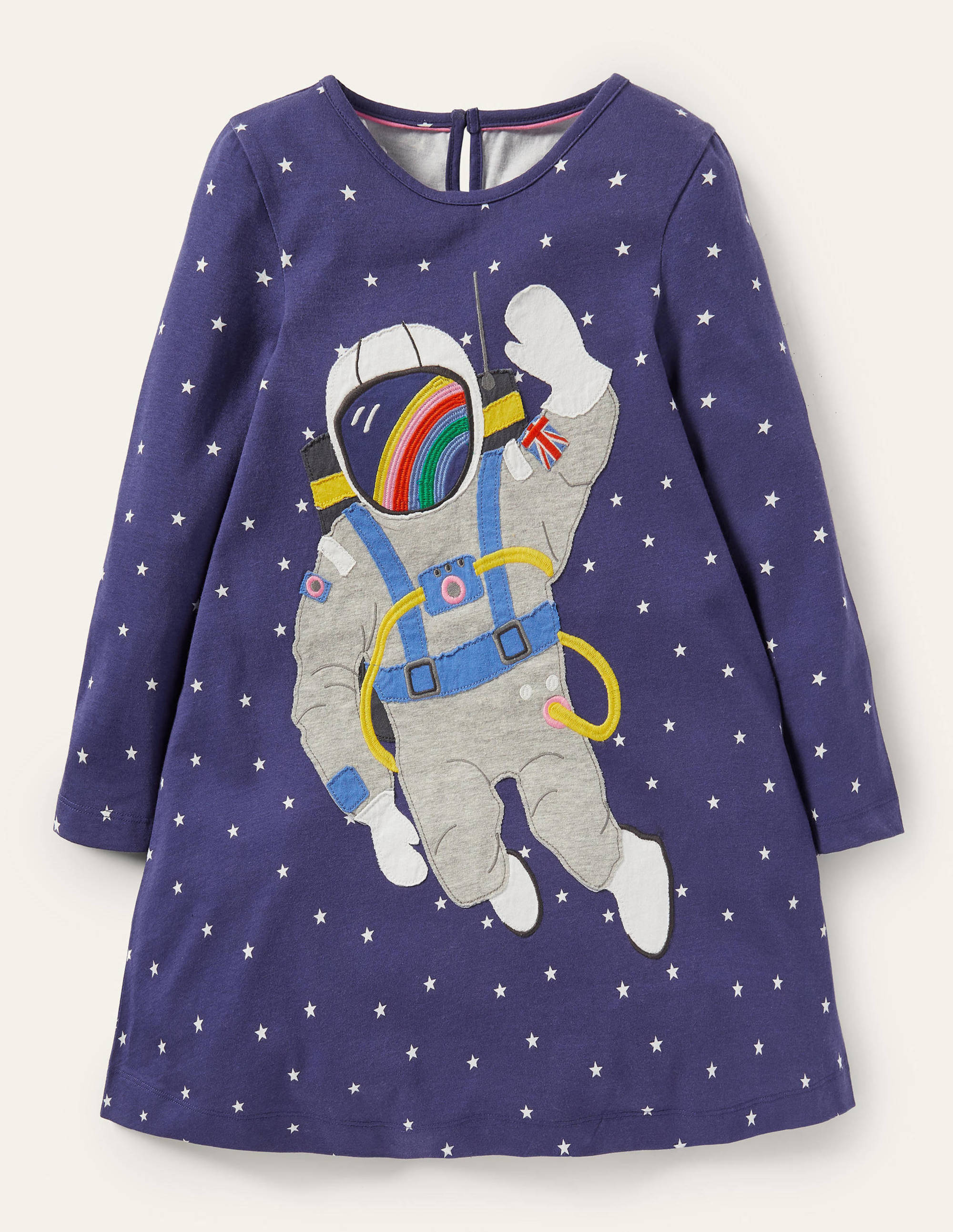 Robe en jersey à grand appliqué NAV Boden Boden, Navy
