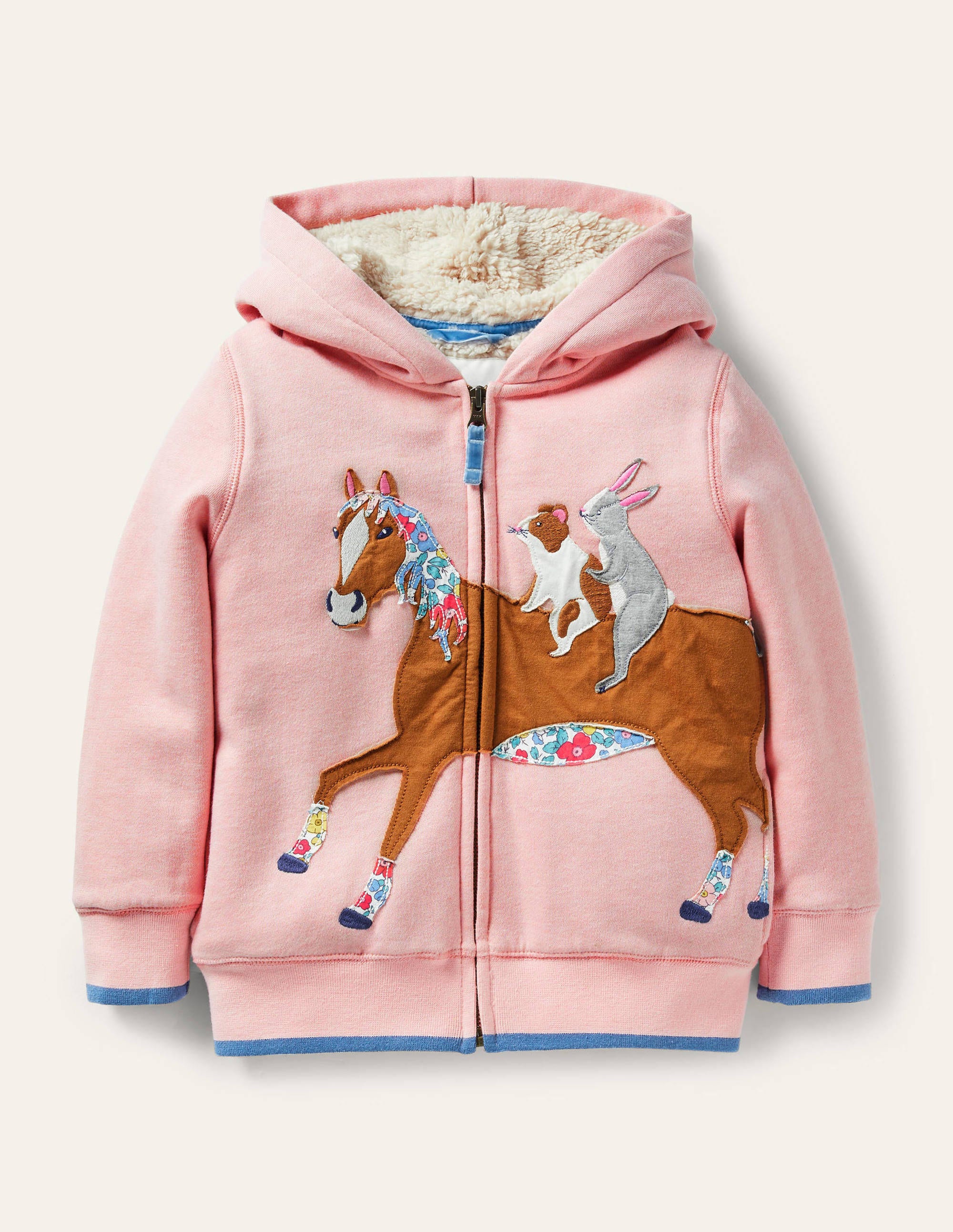 Sweat à capuche fun avec doublure douillette PNK Boden Boden, Pink