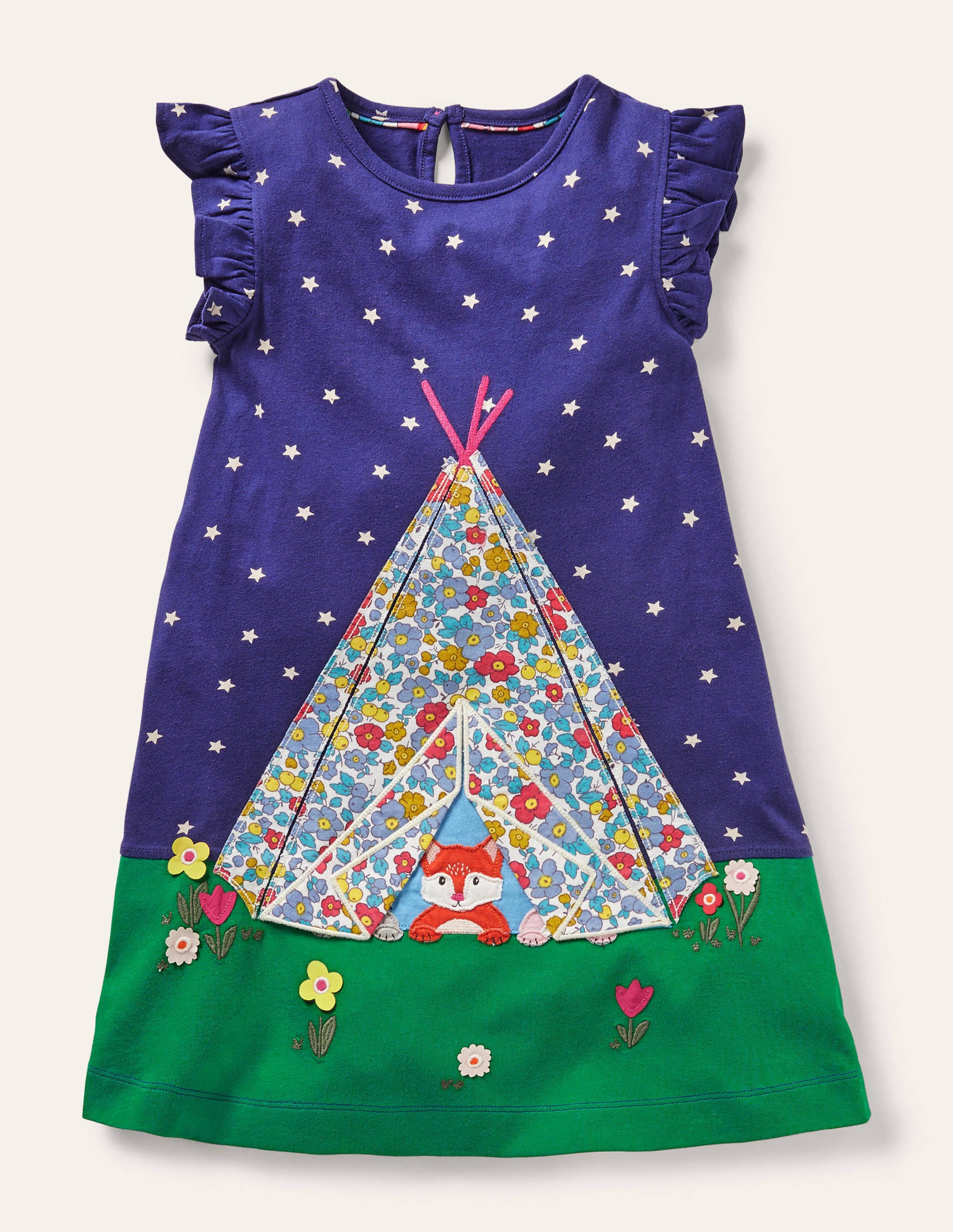 Robe en jersey avec rabat à soulever NAV Boden Boden, Bleu